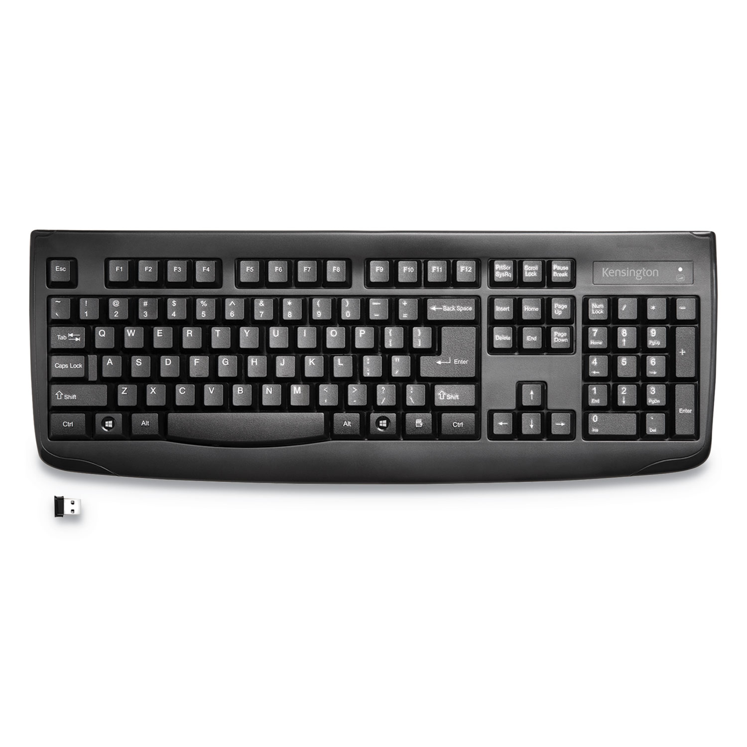  Kensington K72450USA Pro Fit Wireless Keyboard, 18.38 x 8 x 1 1/4, Black (KMW72450) 