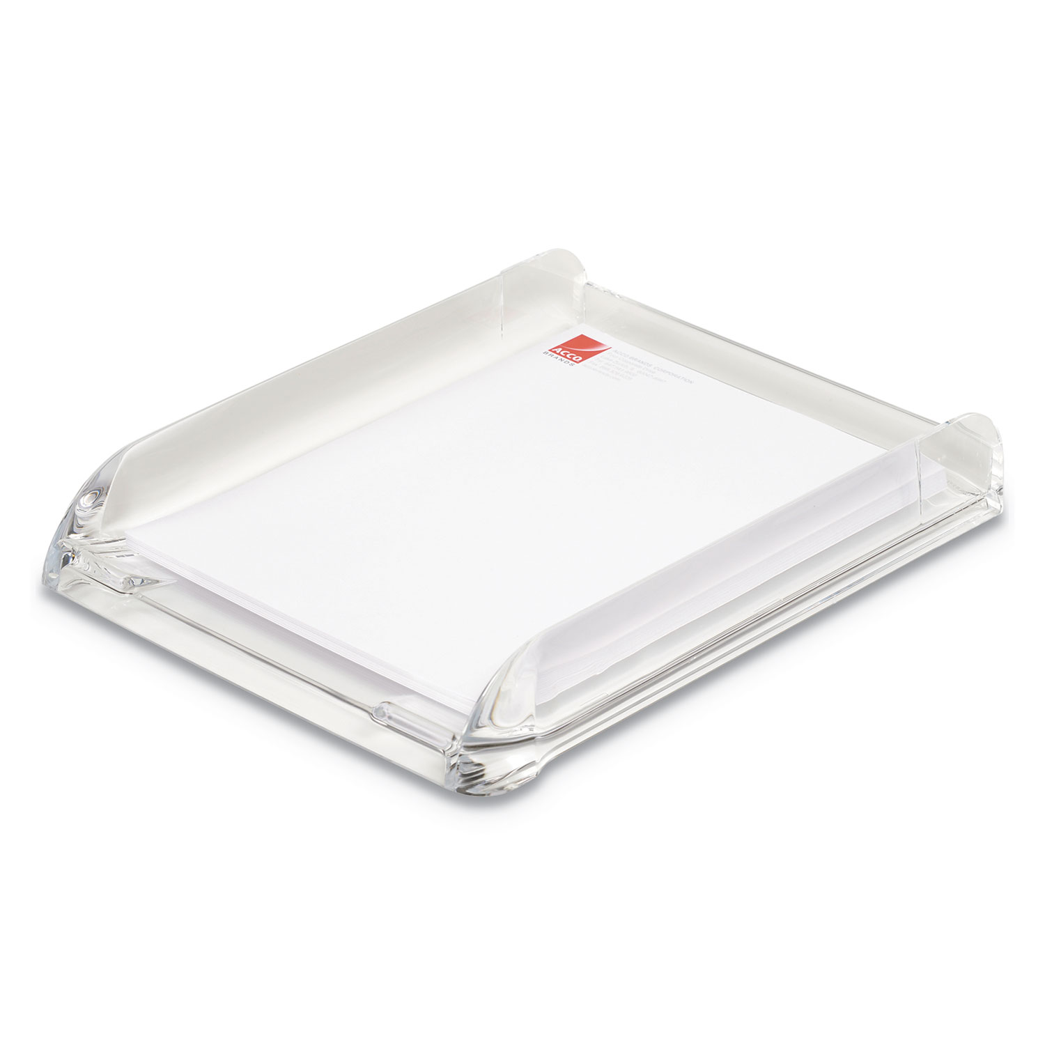  Swingline S7010132 Stratus Acrylic Document Tray, 1 Section, Letter Size Files, 10.75 x 2.5 x 13.25, Clear (SWI10132) 