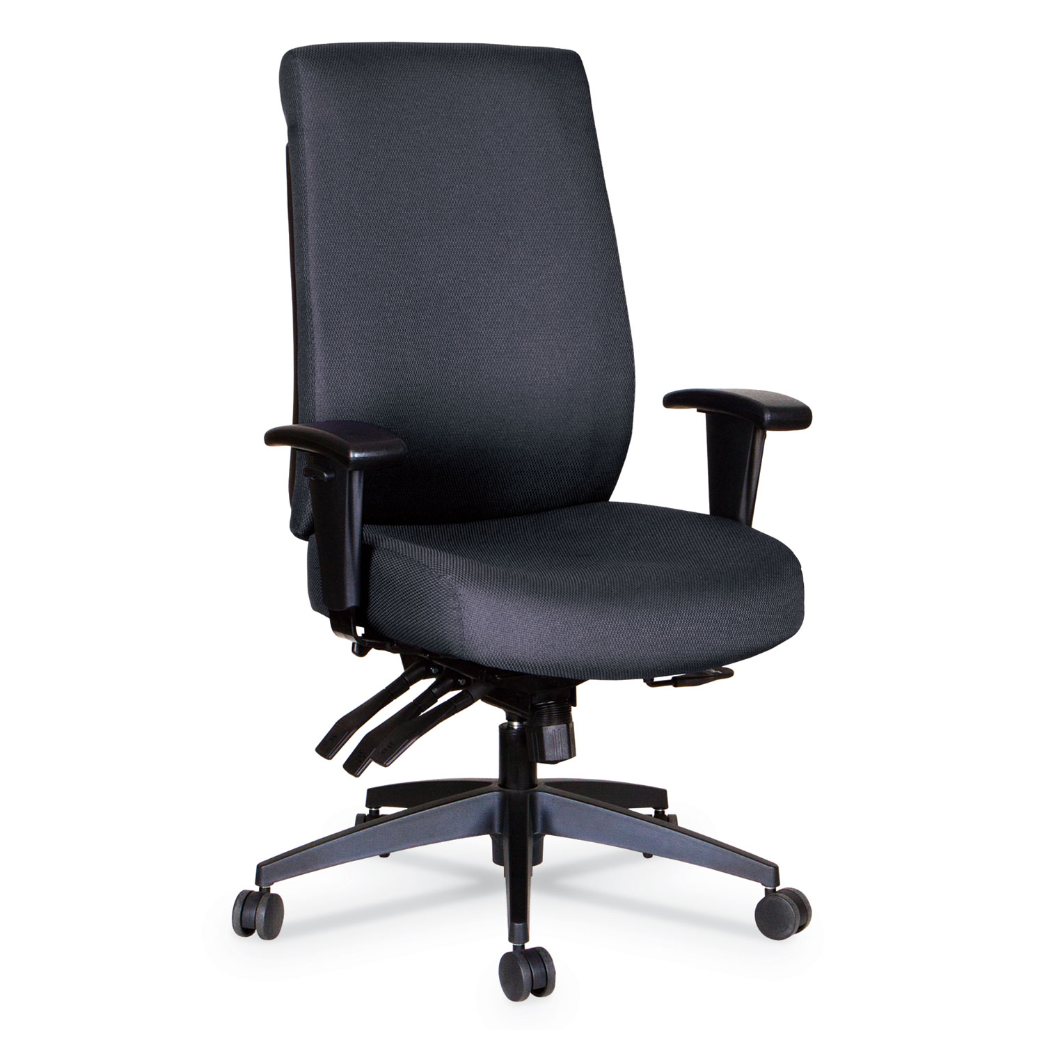  Alera ALEHPM4101 Alera Wrigley Series High Performance High-Back Multifunction Task Chair, Up to 275 lbs., Black Seat/Back, Black Base (ALEHPM4101) 