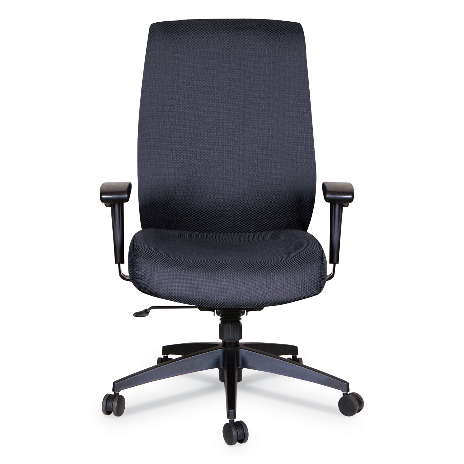 Alera Wrigley Series High Performance High-Back Synchro-Tilt Task Chair, Up to 275 lbs., Black Seat/Back, Black Base