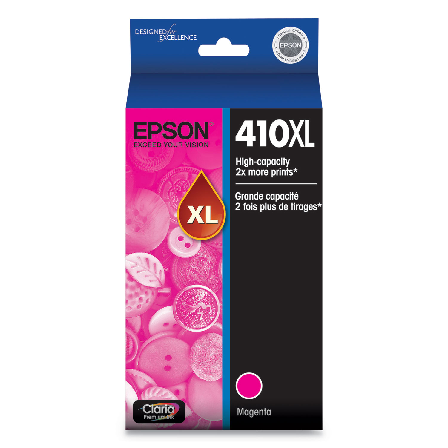  Epson T410XL320-S T410XL320S (410XL) Claria High-Yield Ink, 650 Page-Yield, Magenta (EPST410XL320S) 