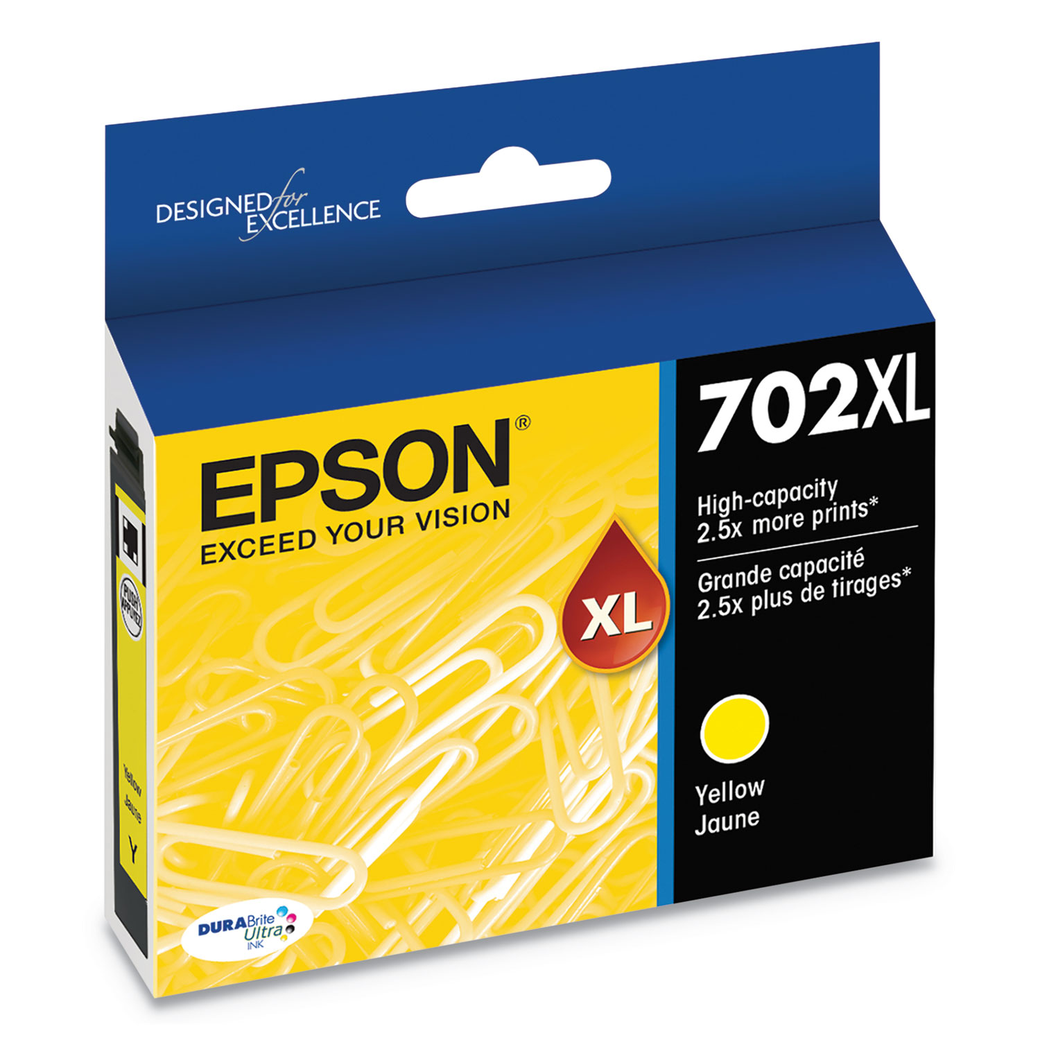 Epson 702xl T702xl420 S New Durabrite Ultra High Capacity Yellow Ink Cartridge Yields Up To 950 0273