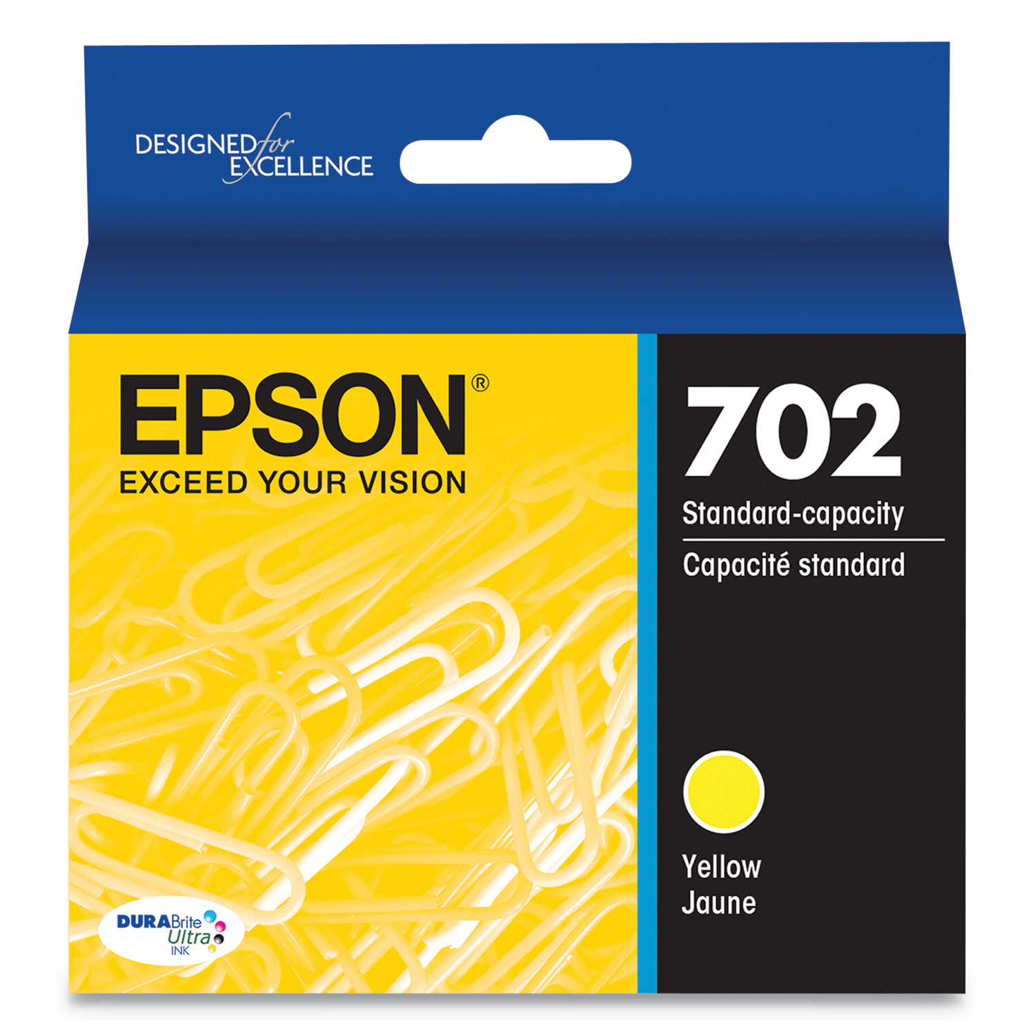  Epson T702420-S T702420S (702) DURABrite Ultra Ink, 300 Page-Yield, Yellow (EPST702420S) 