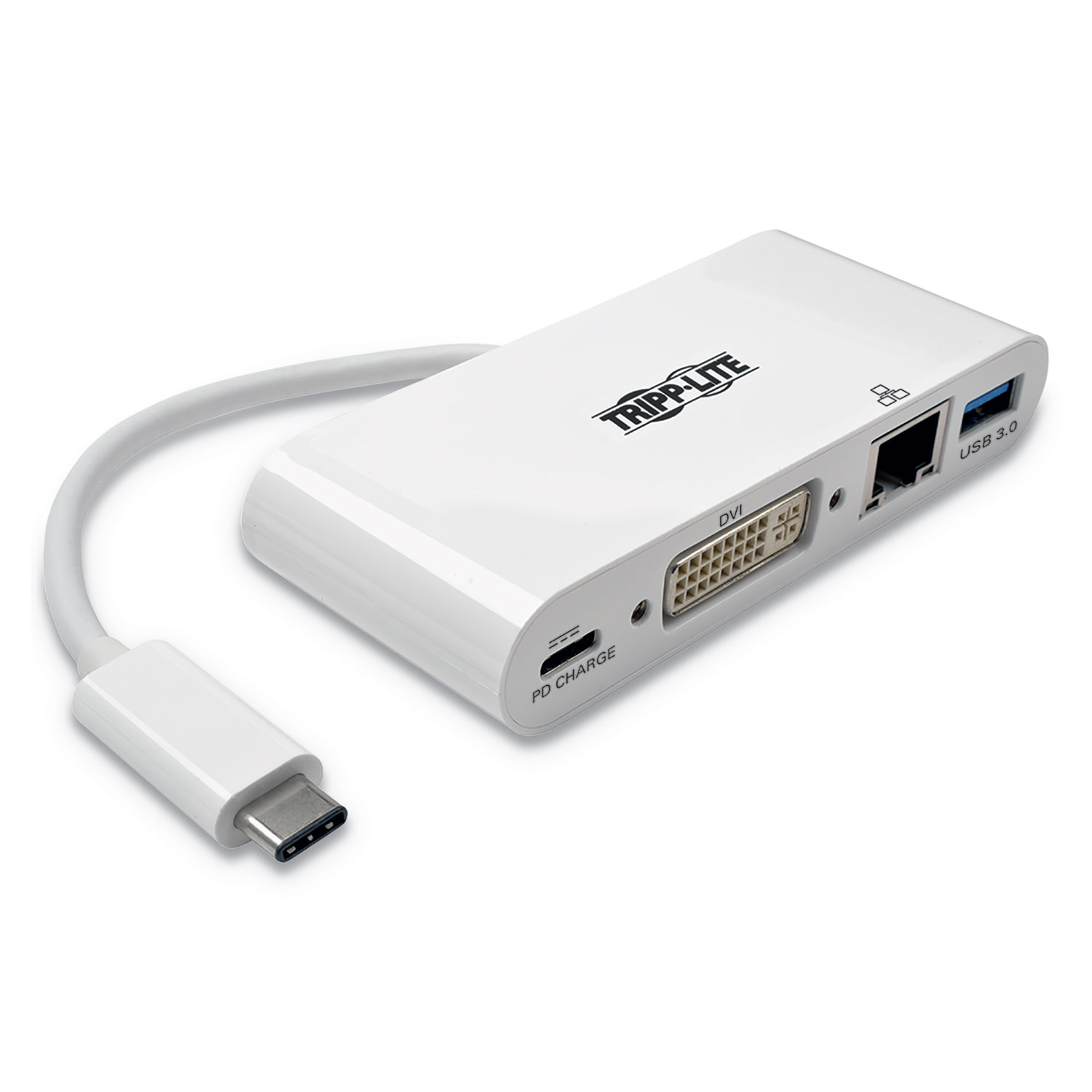  Tripp Lite U444-06N-DGU-C USB 3.1 Gen 1 USB-C to DVI Adapter, USB-A/USB-C PD Charging/Gigabit Ethernet (TRPU44406NDGUC) 