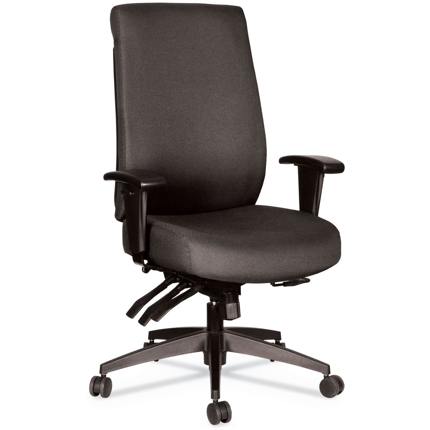  Alera ALEHPT4101 Alera Wrigley Series 24/7 High Performance High-Back Multifunction Task Chair, Up to 300 lbs., Black Seat/Back, Black Base (ALEHPT4101) 