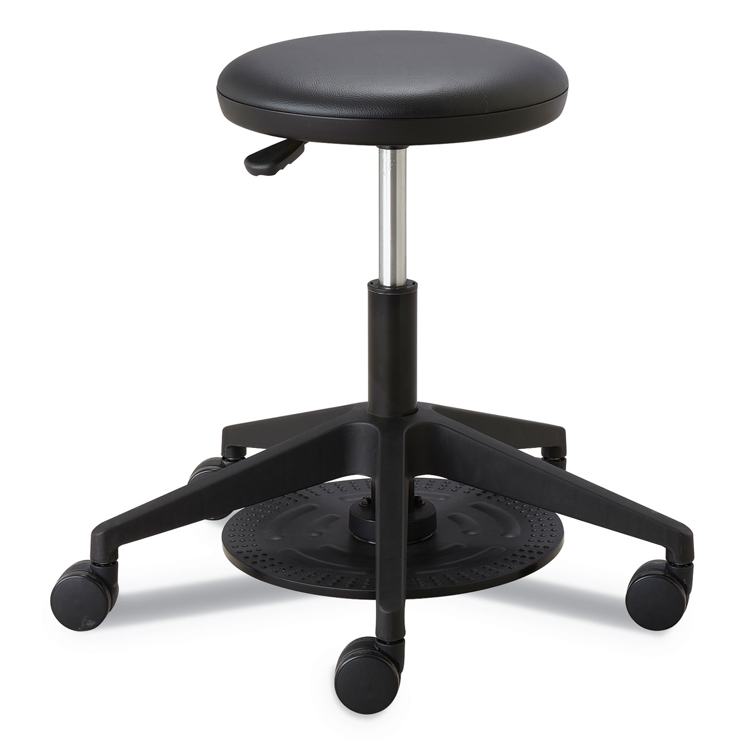  Safco 3437BL Lab Stool, 24.25 Seat Height, Supports up to 250 lbs., Black Seat/Black Back, Black Base (SAF3437BL) 