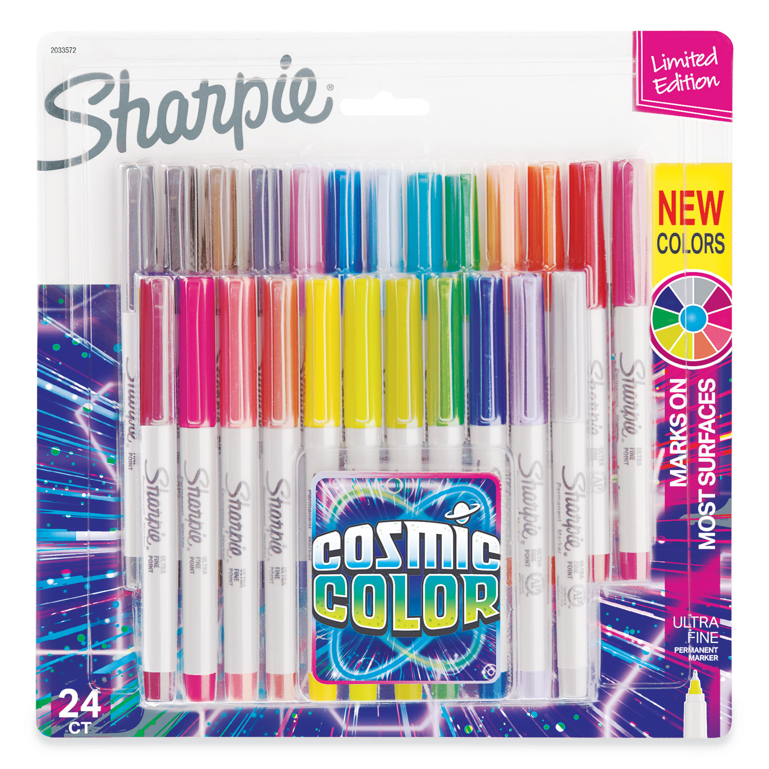 Sharpie Fine Point Assorted Colors Permanent Marker - 24 ct