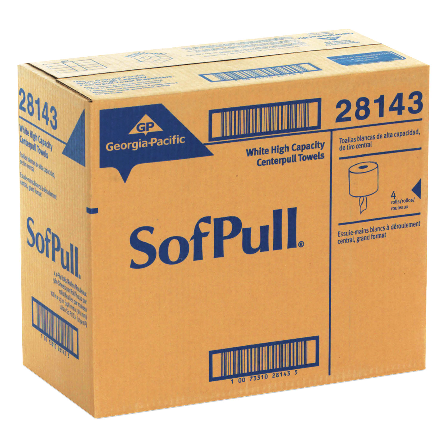Sofpull High Capacity Center Pull Towel 560 Sheets/roll 15" X 4 / Carton 
