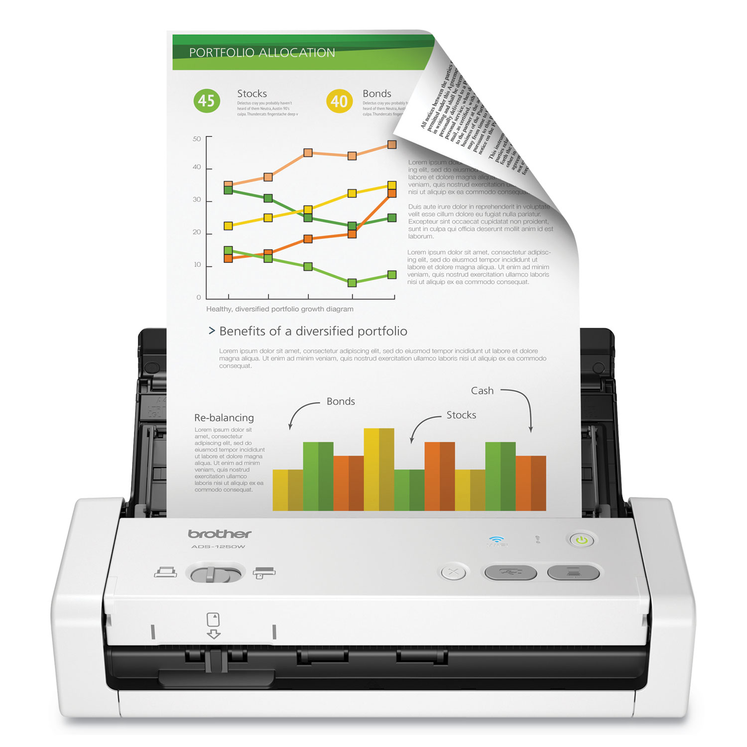  Brother ADS1250W ADS1250W Wireless Compact Color Desktop Scanner with Duplex (BRTADS1250W) 