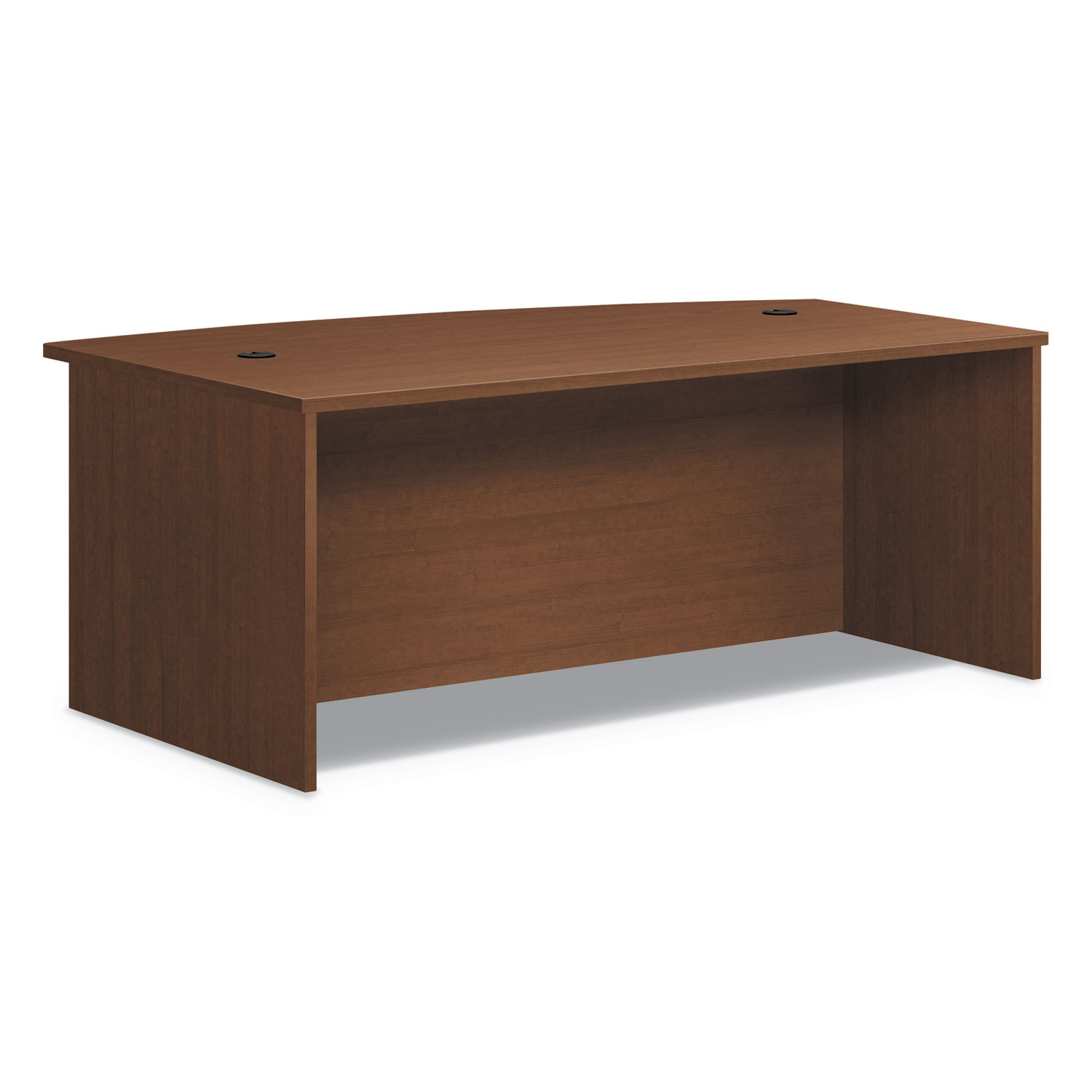 Foundation Bow Top Desk Shell, 72w x 42d x 29h, Shaker Cherry