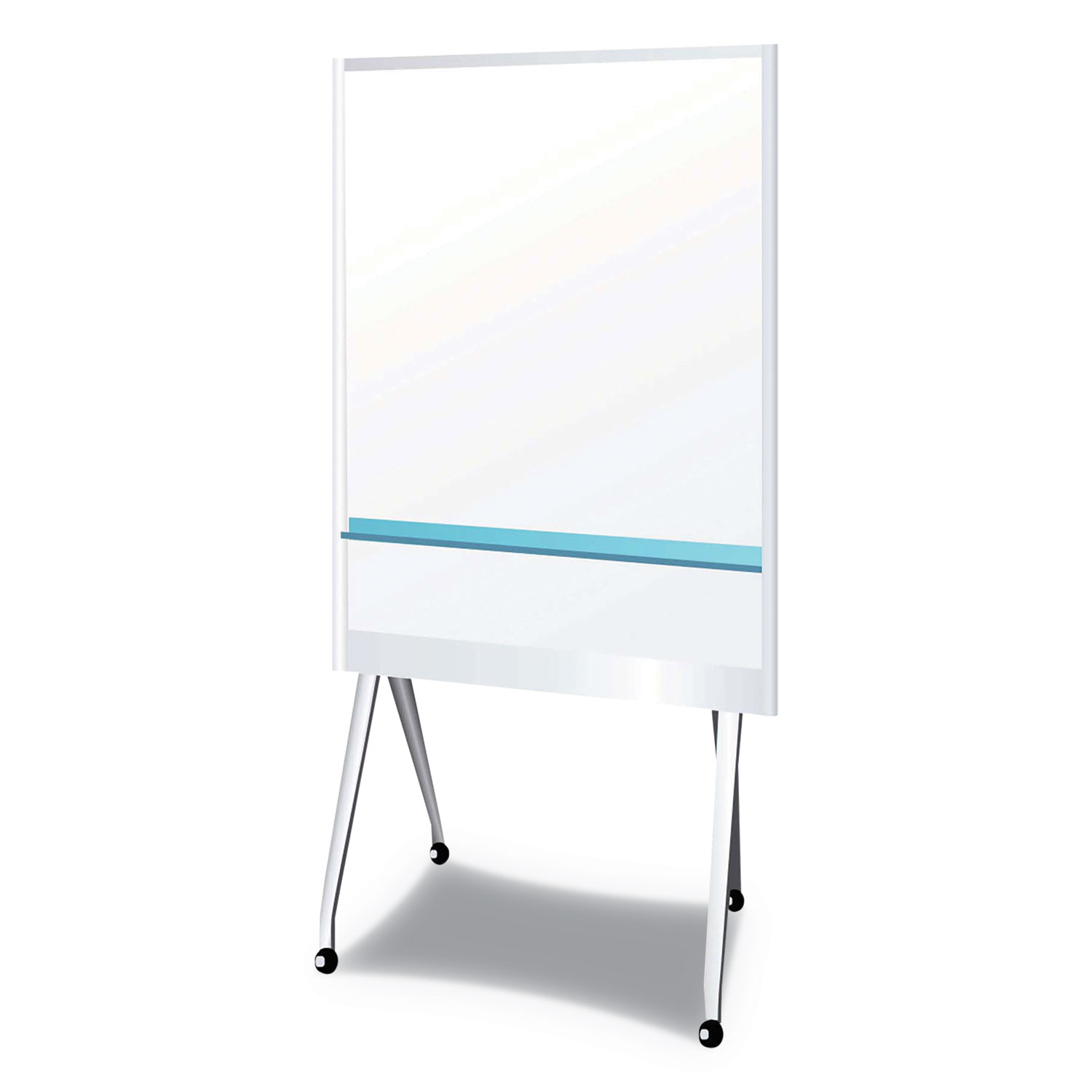  PLUS 428-283 Mobile Partition Board LG, 38 3/10 x 70 4/5, White, Aluminum Frame (PLS912MPBLG) 