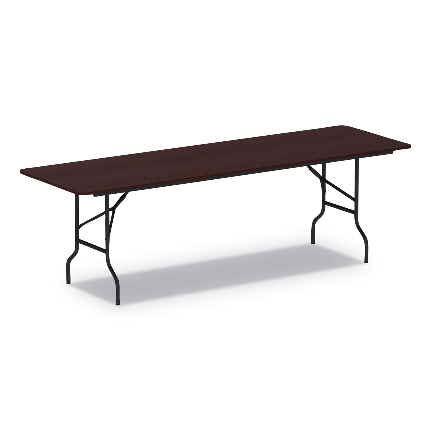 Wood Folding Table, 96w x 30d x 29h, Mahogany