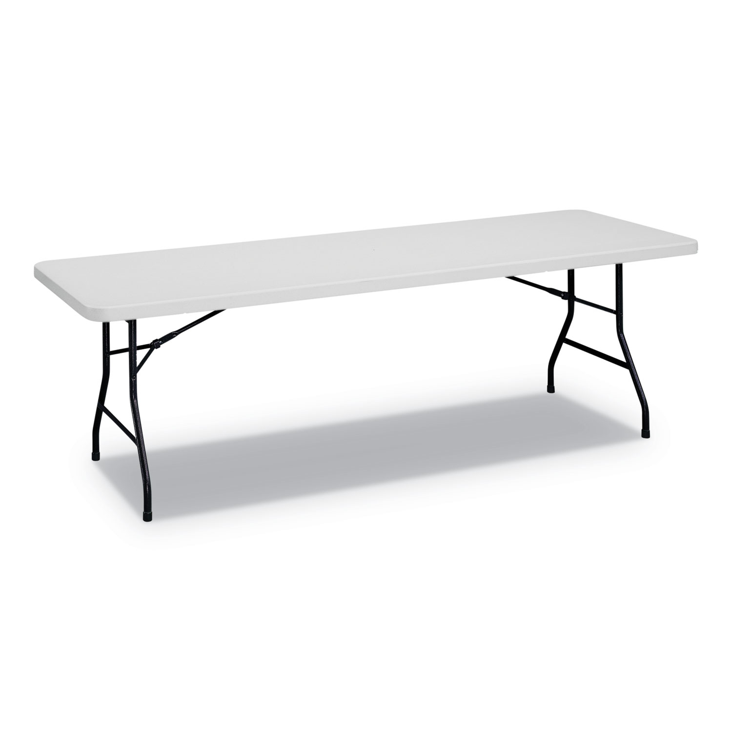 Rectangular Plastic Folding Table, 96w x 30d x 29h, Gray