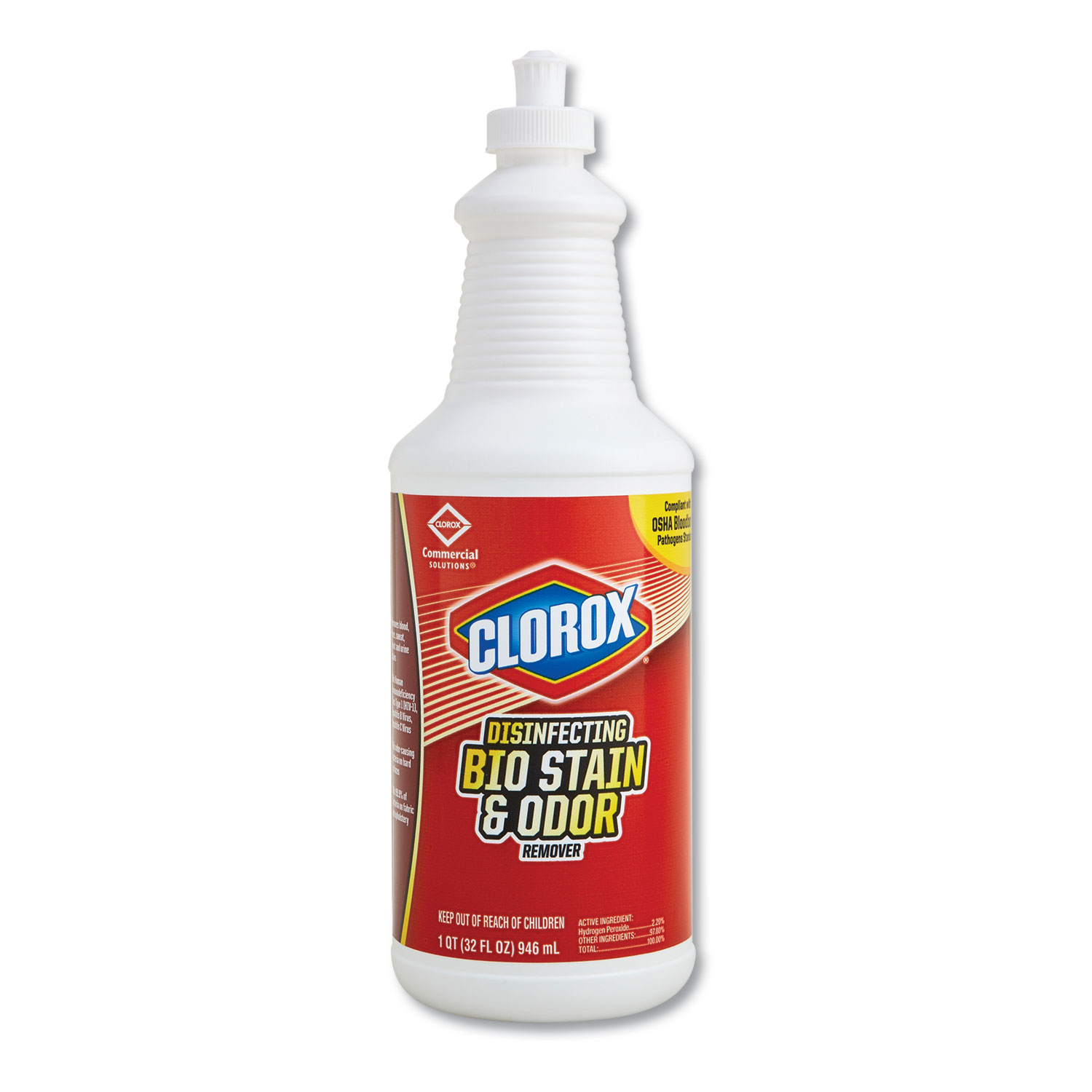  Clorox 31911EA Disinfecting Bio Stain and Odor Remover, Fragranced, 32 oz Pull-Top Bottle (CLO31911EA) 