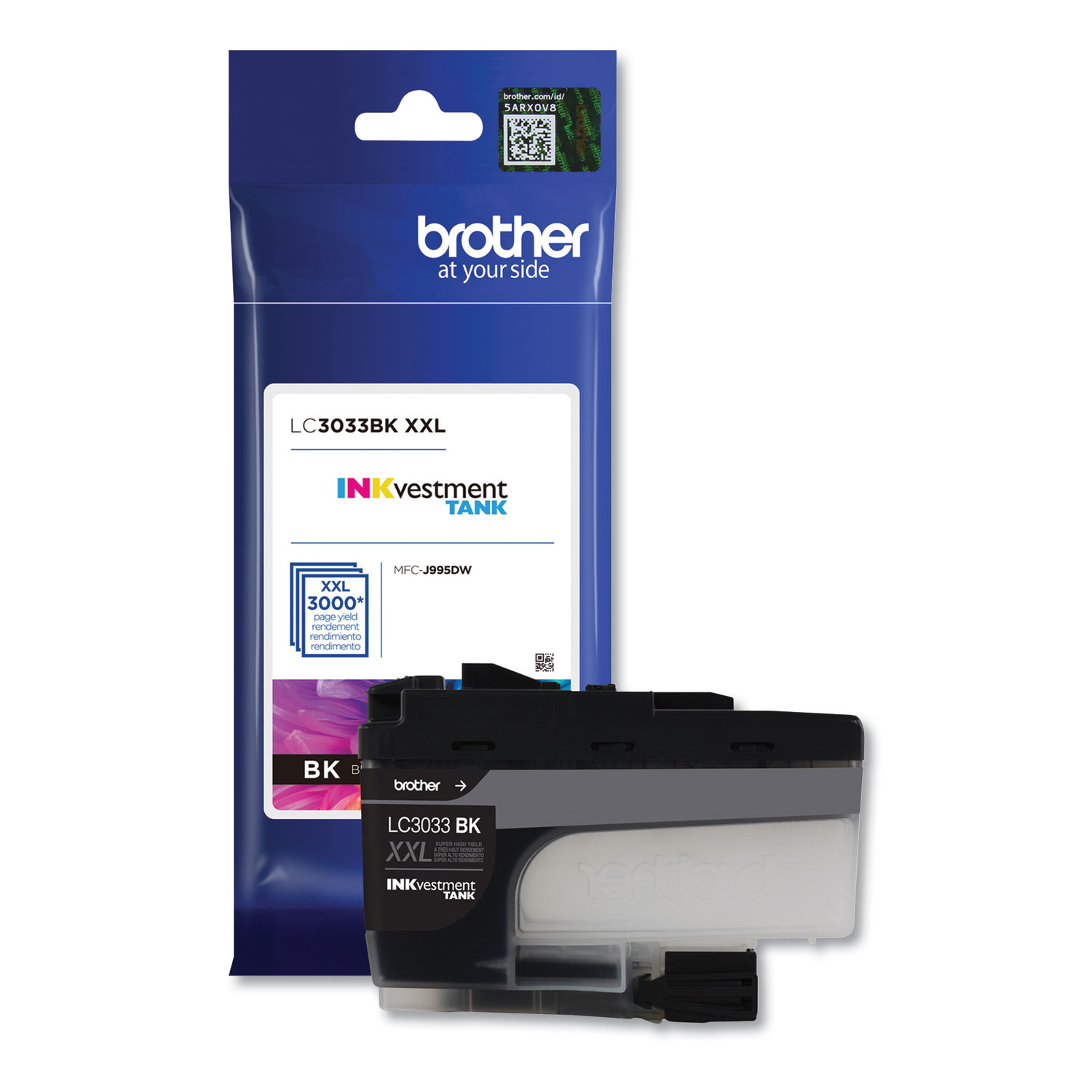  Brother LC3033BK LC3033BK INKvestment Super High-Yield Ink, 3000 Page-Yield, Black (BRTLC3033BK) 