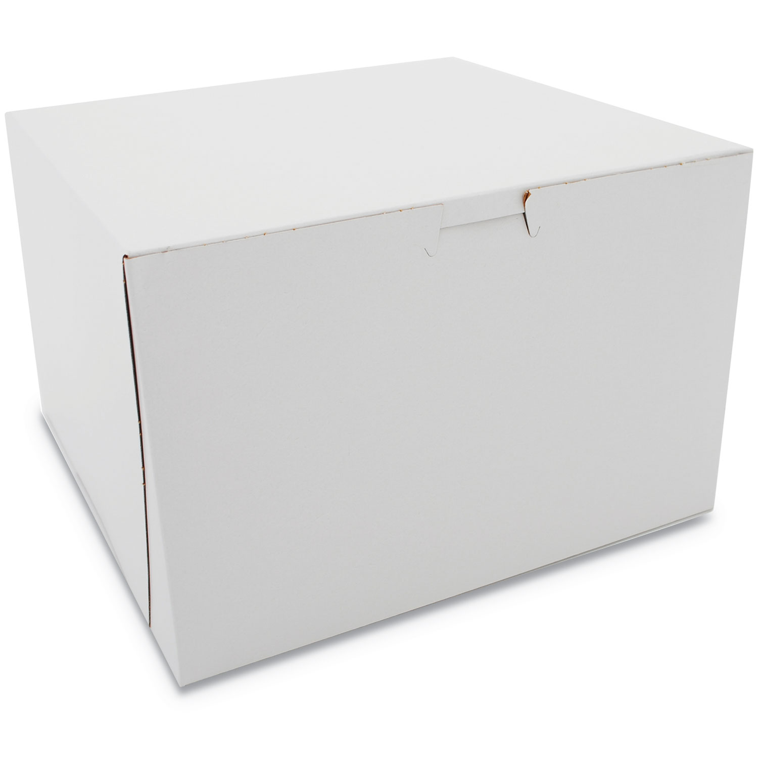 White One-Piece Non-Window Bakery Boxes, 9 x 9 x 6, White, Paper, 100/Carton