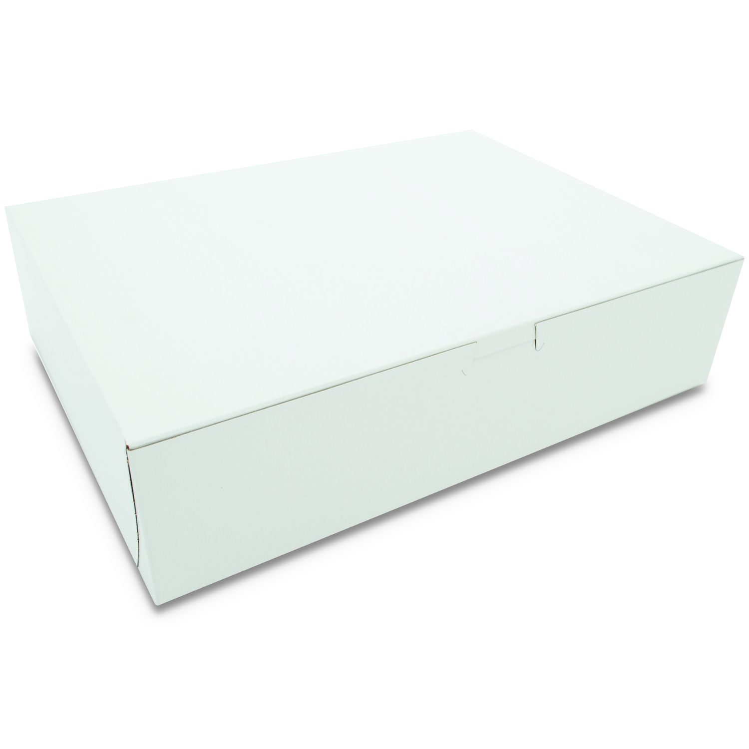 White One-Piece Non-Window Bakery Boxes, 12 x 9 x 3, White, Paper, 200/Carton