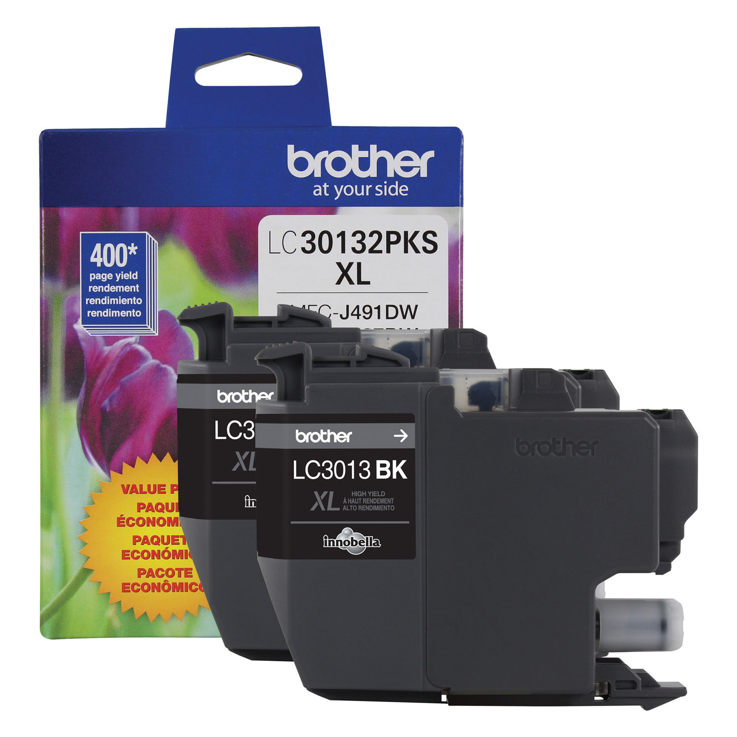  Brother LC30132PKS LC30132PKS High-Yield Ink, 400 Page-Yield, Black (BRTLC30132PKS) 
