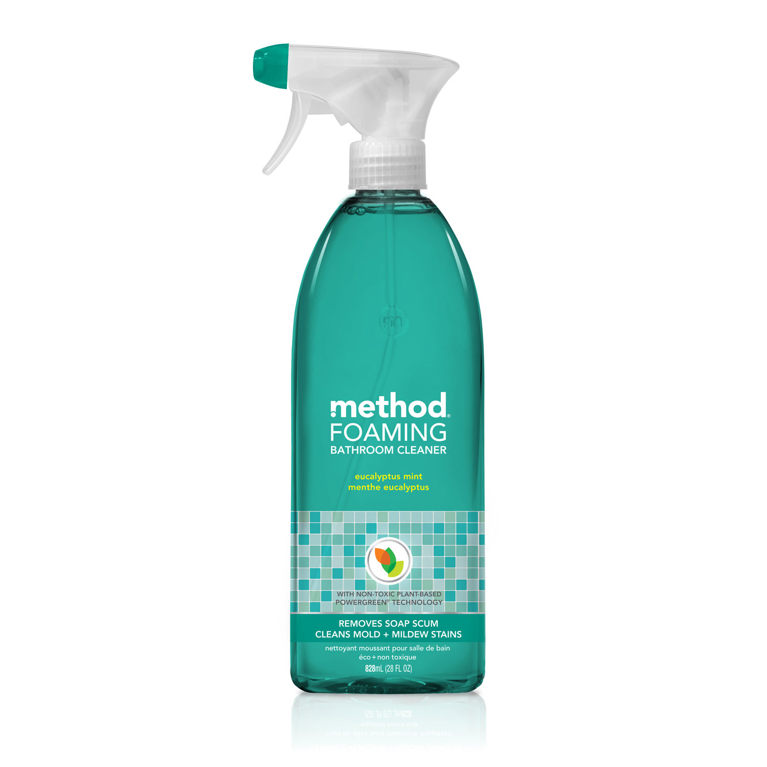  Method 01656 Tub 'N Tile Bathroom Cleaner, Eucalyptus Mint Scent, 28 oz Bottle, 8/Carton (MTH01656) 
