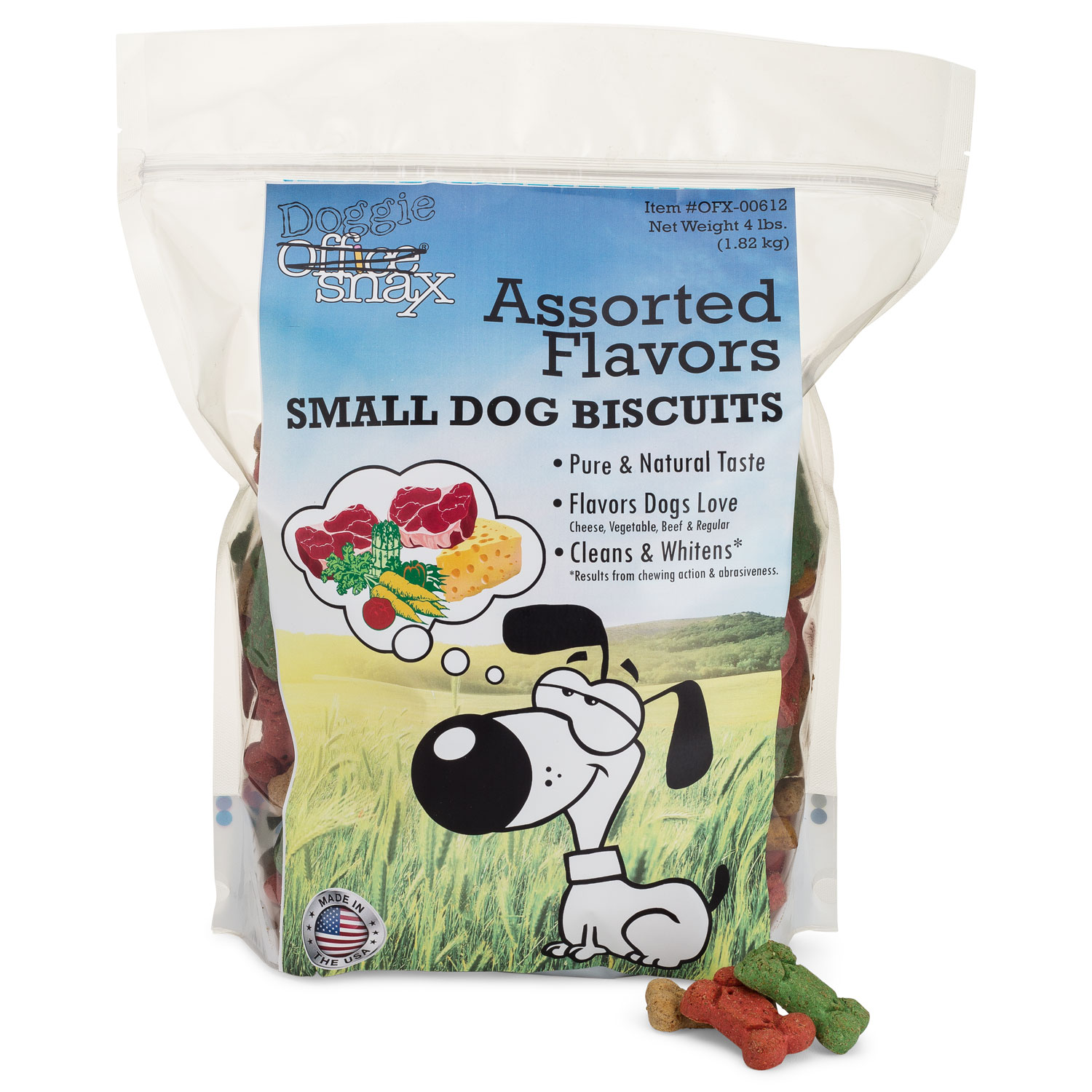  Office Snax 00612 Doggie Biscuits, Assorted, 4 lb Bag (OFX00612) 