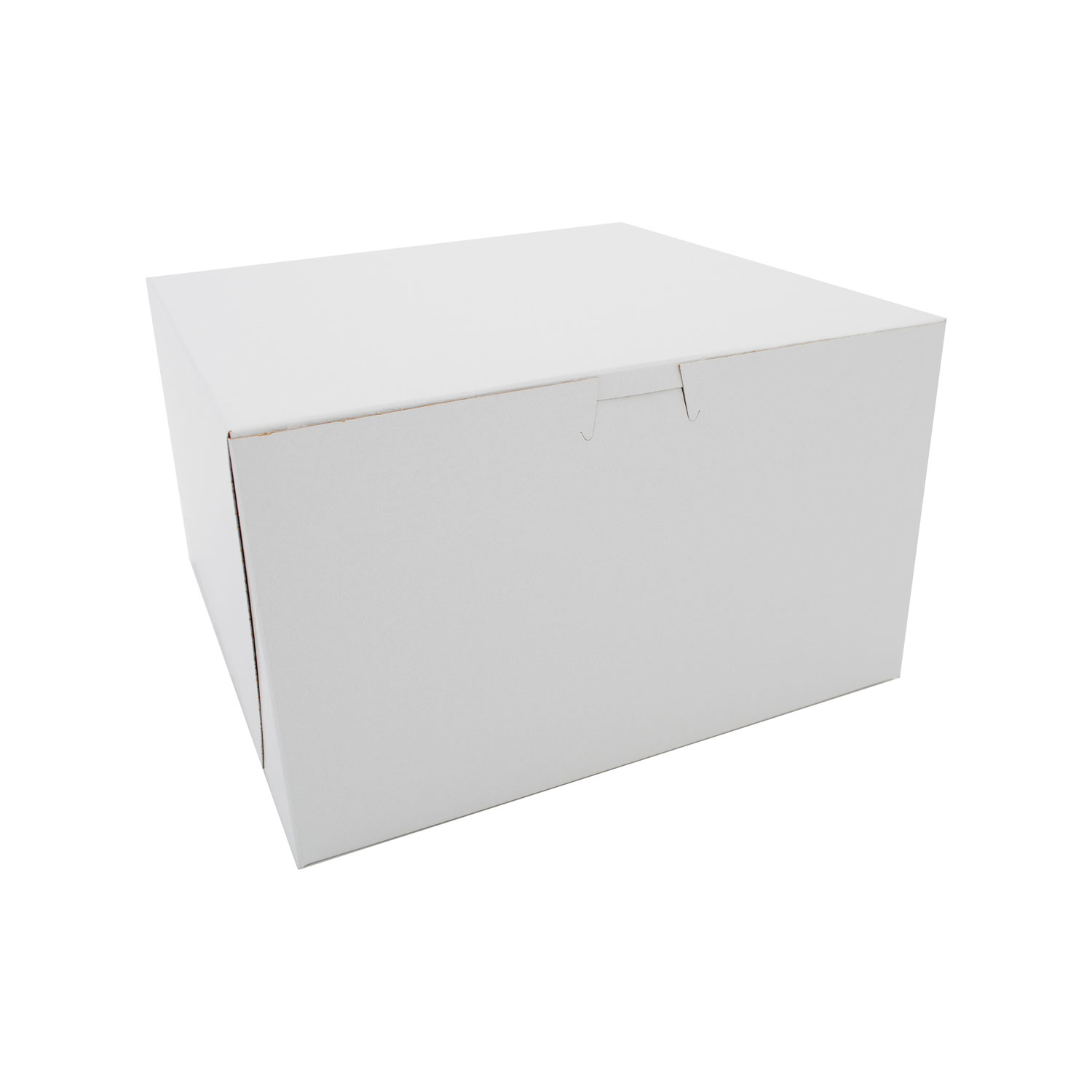 White One-Piece Non-Window Bakery Boxes, 10 x 10 x 6, White, Paper, 100/Carton