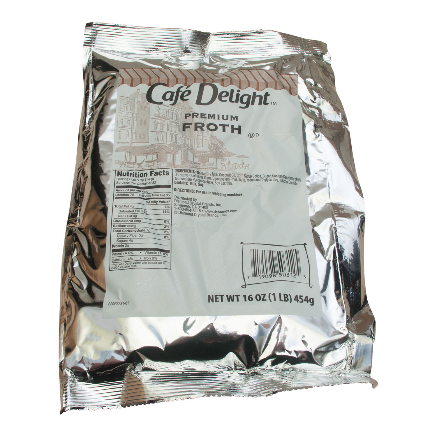  Café Delight DIX50320 Frothy Topping, 16 oz Packet (CFL50320) 