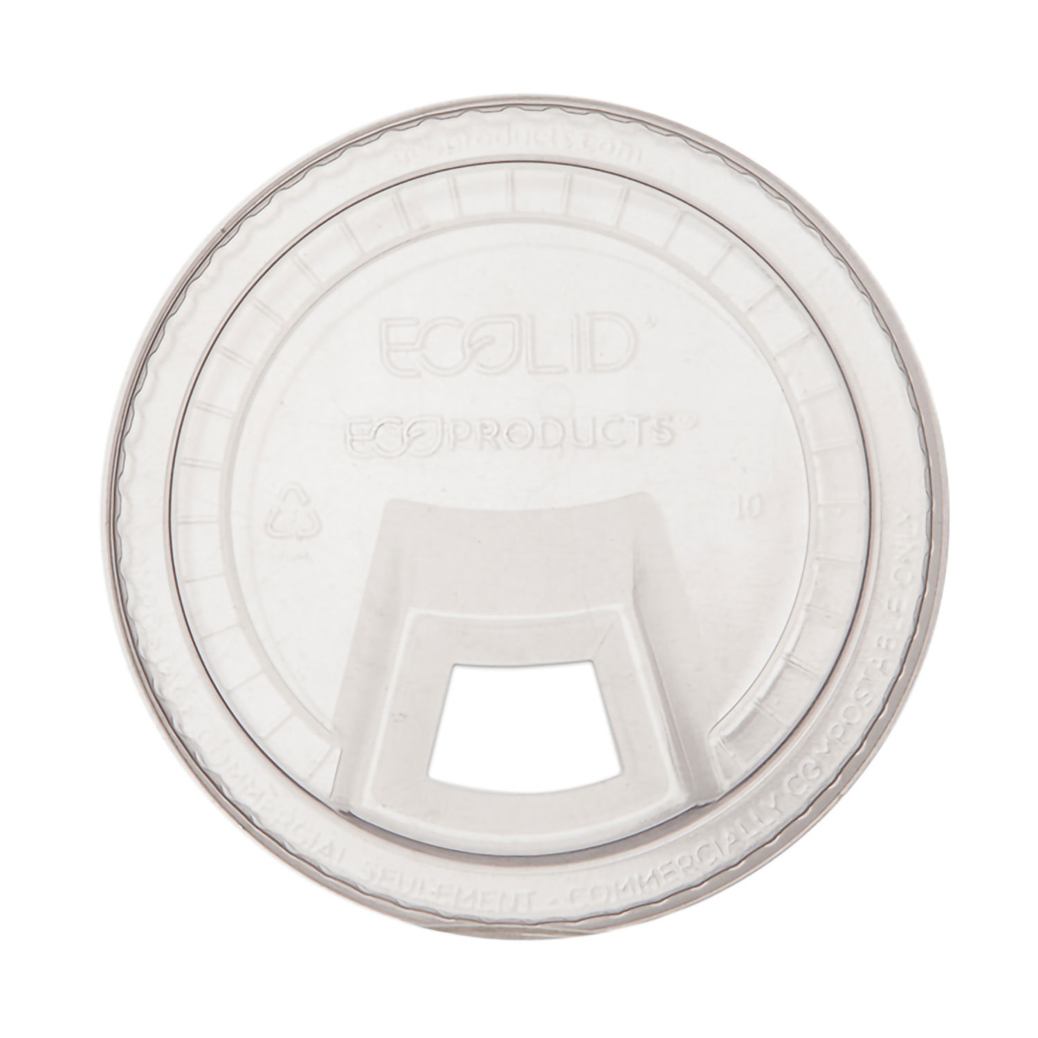  Eco-Products EP-FLCS GreenStripe Cold Cup Sip Lid, Fits 9-24 oz. Cups, Clear, 1000/Carton (ECOEPFLCS) 