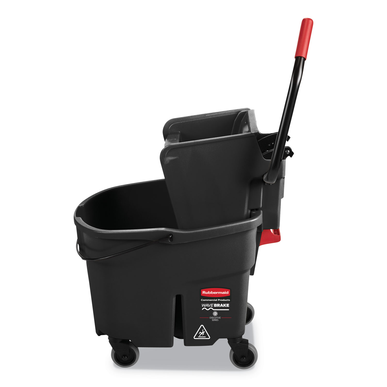 WaveBrake 2.0 Bucket/Wringer Combos, Side-Press, 35 qt, Plastic, Black