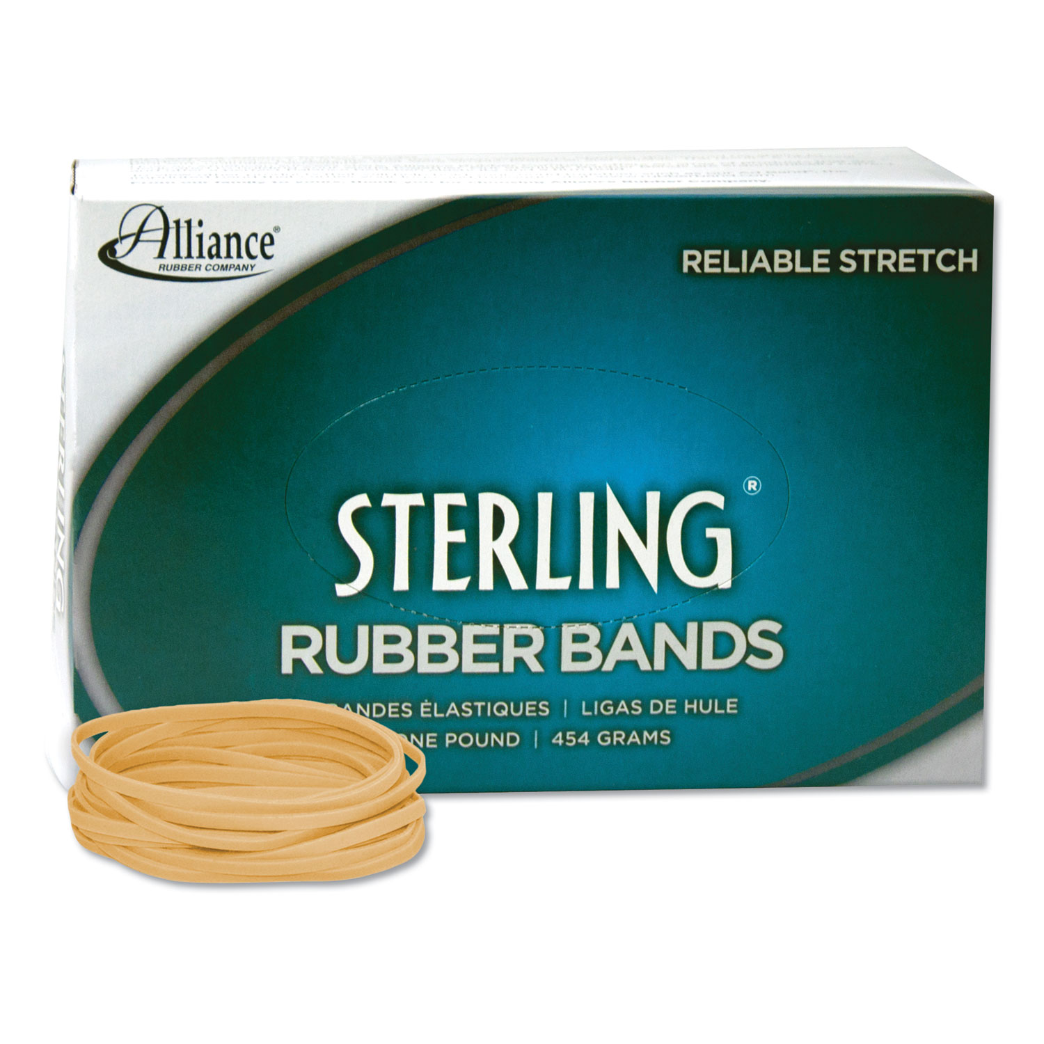  Alliance 24335 Sterling Rubber Bands, Size 33, 0.03 Gauge, Crepe, 1 lb Box, 850/Box (ALL24335) 