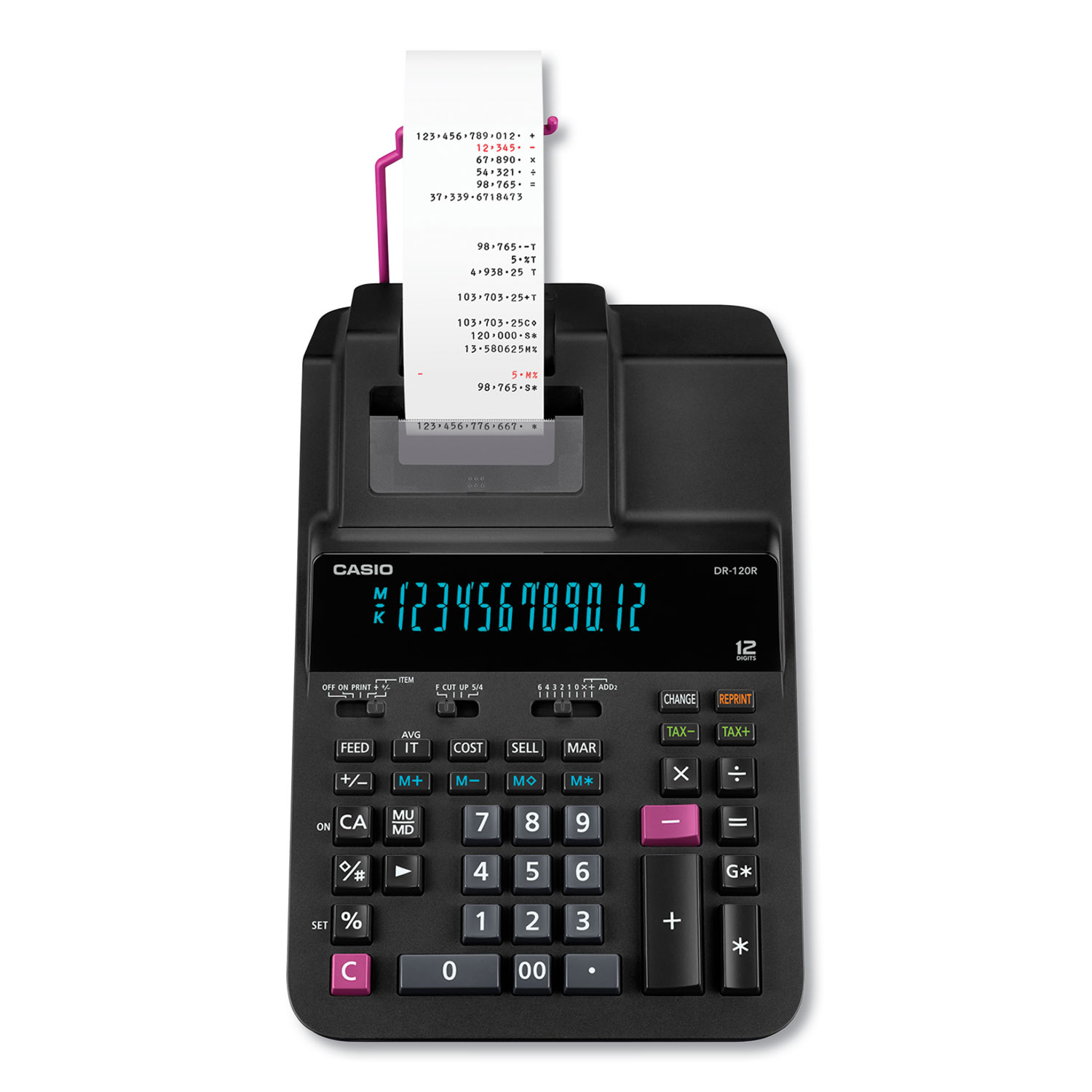 DR-120R Printing Calculator, 2 Print, 3.5 Lines/Sec