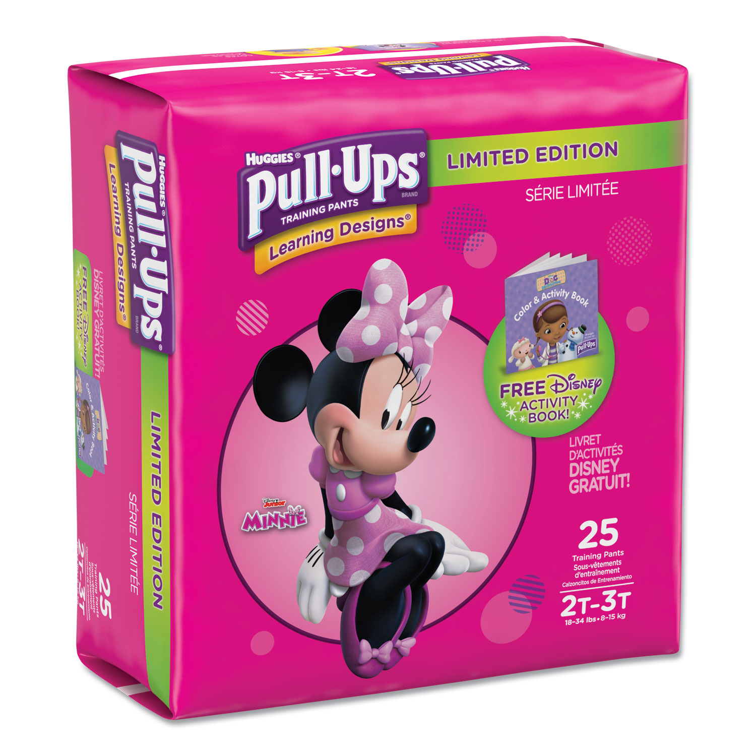 Pull-Ups Learning Designs Potty Training Pants for Girls, Size 2T-3T, 25/Pack