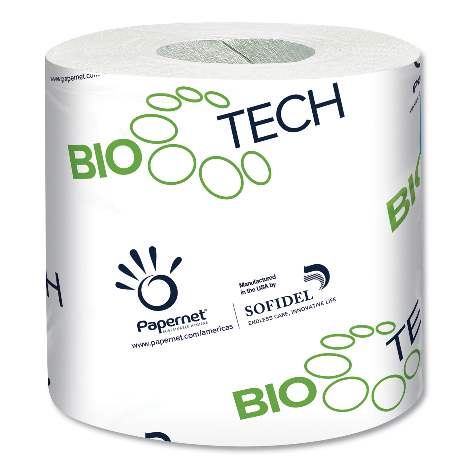 BioTech Toilet Tissue, 2-Ply, 500 Sheets/Roll, 96 Rolls/Carton