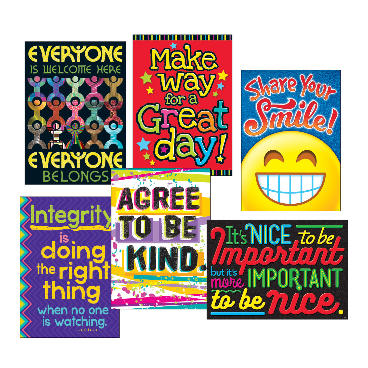  TREND TA67938 ARGUS Poster Combo Pack, Kindness Matters, 13 3/8w x 19h (TEPTA67938) 