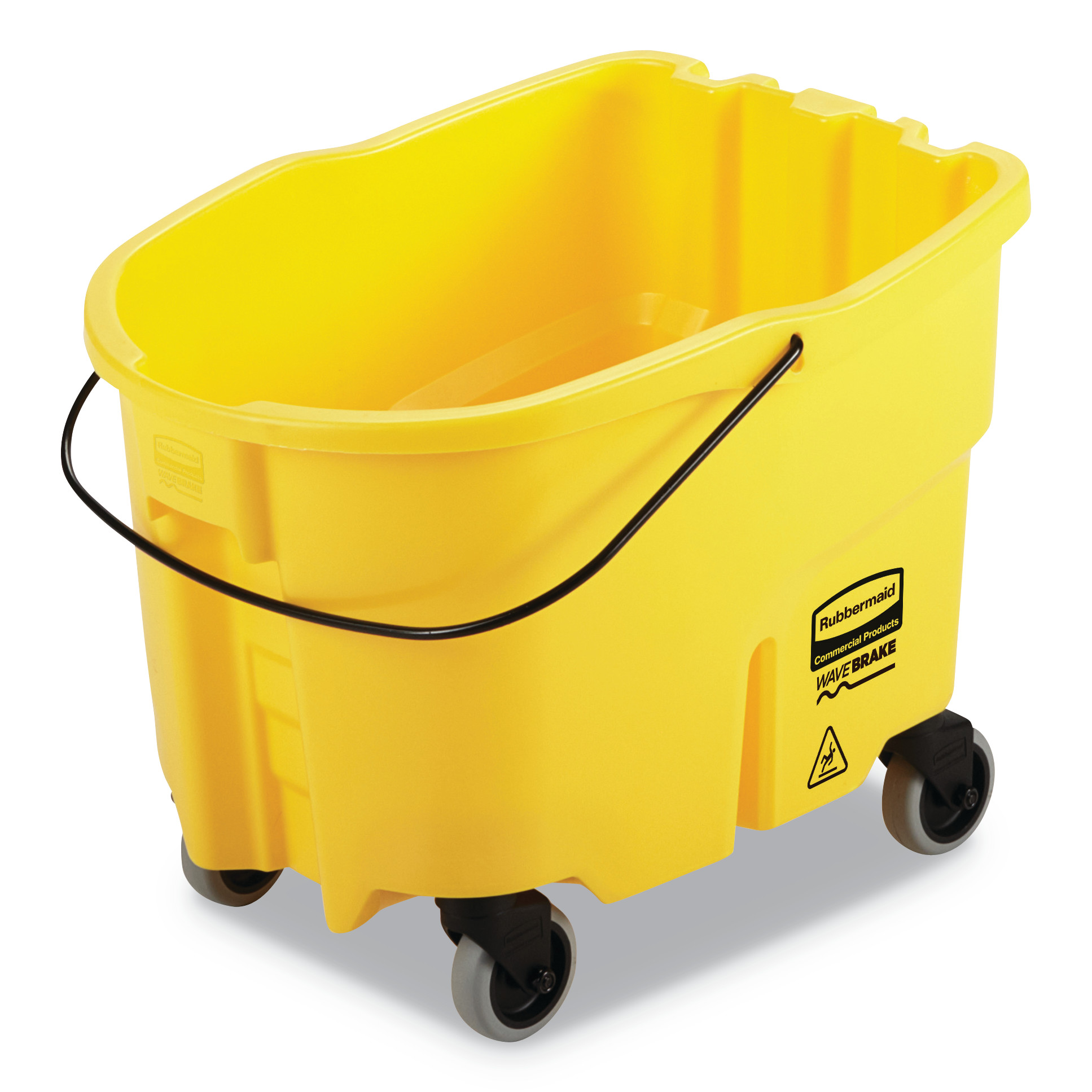  Rubbermaid Commercial 2064996 WaveBrake 2.0 Bucket, 26 qt, Plastic, Yellow (RCPFG747000YEL) 