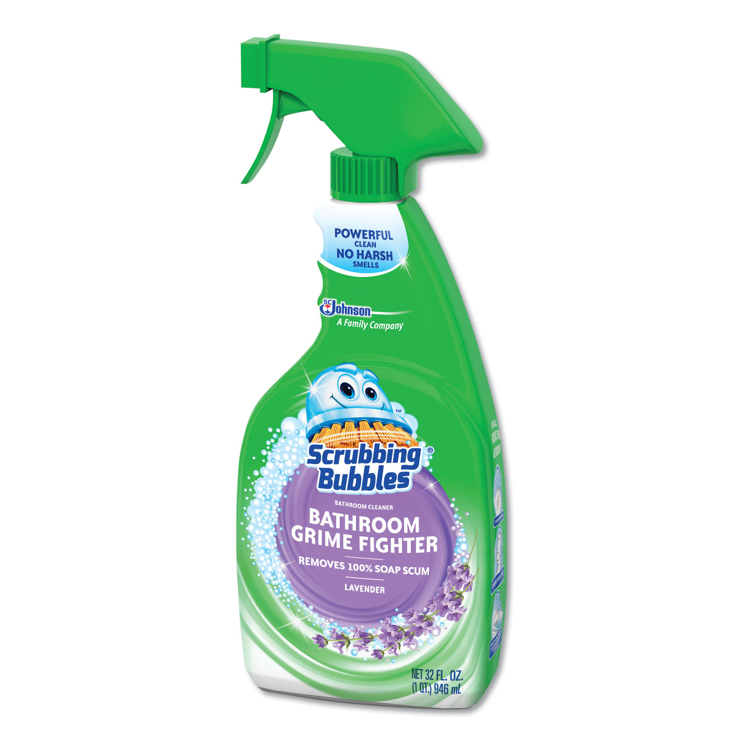  Scrubbing Bubbles 302288 Bathroom Grime Fighter, Lavender Scent, 32 oz Spray Bottle, 8/Carton (SJN302288) 