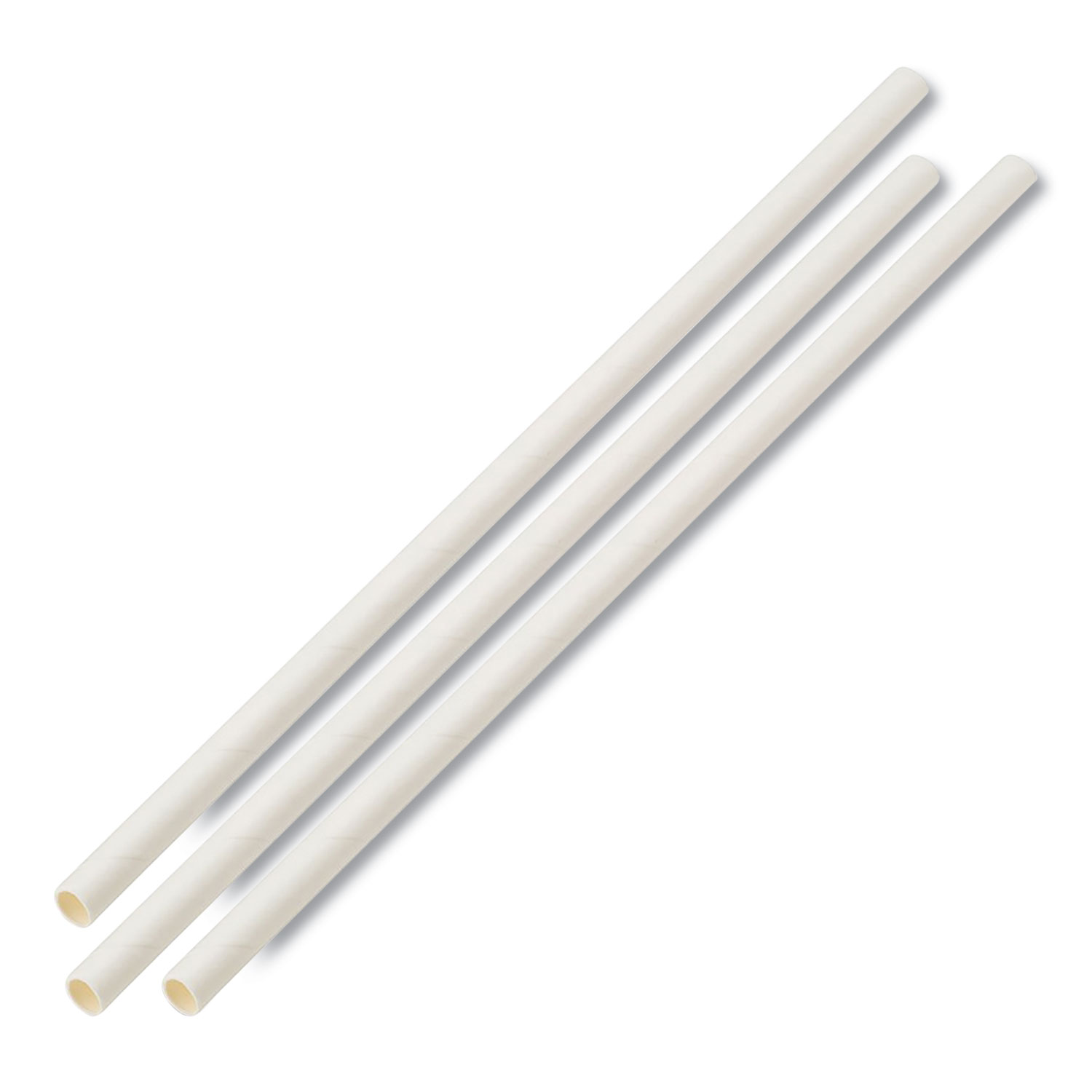  Boardwalk BWKPPRSTRWUW Unwrapped Paper Straws, 7 3/4 x 1/4 White, 4800 Straws/Carton (BWKPPRSTRWUW) 