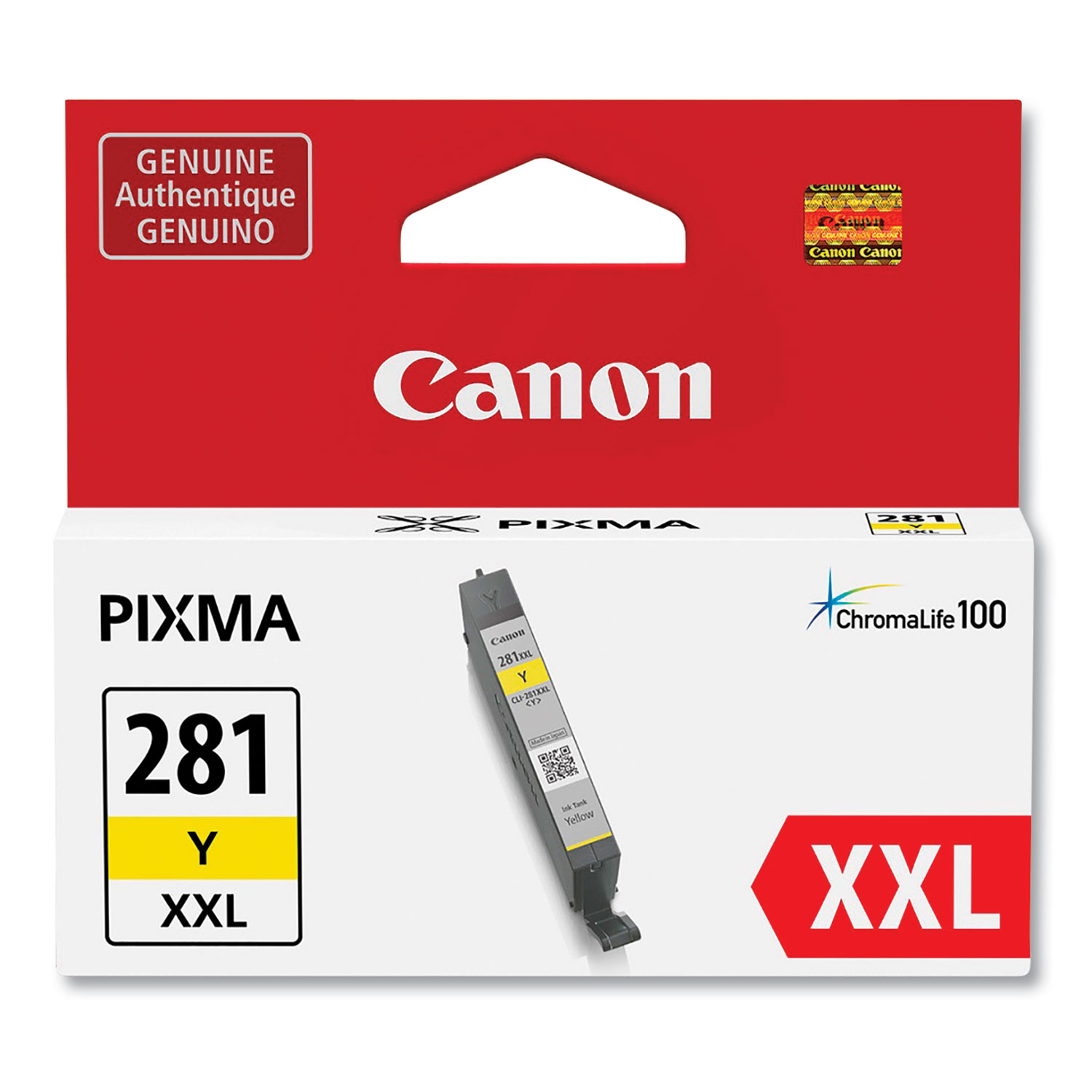  Canon 1982C001 1982C001 (CLI-281XXL) ChromaLife100 Ink, Yellow (CNM1982C001) 