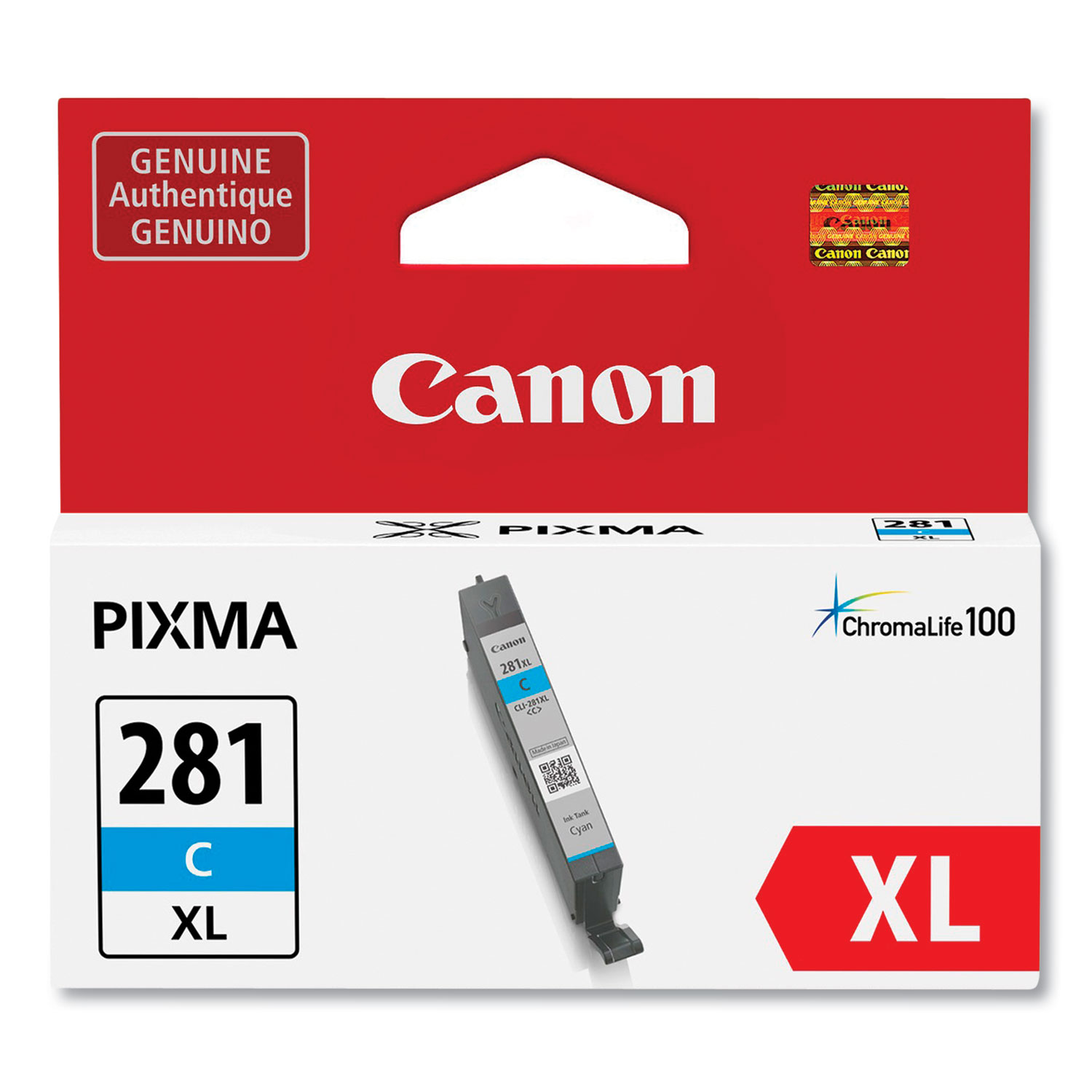  Canon 2034C001 2034C001 (CLI-281XL) ChromaLife100 Ink, Cyan (CNM2034C001) 