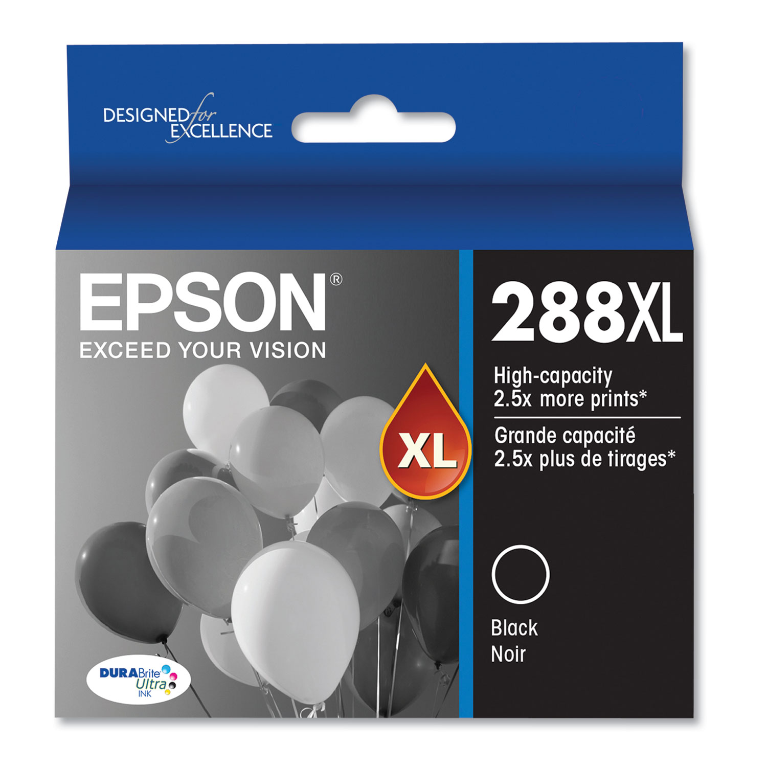  Epson T288XL120-S T288XL120S (T288XL) DURABrite Ultra High-Yield Ink, 500 Page-Yield, Black (EPST288XL120S) 