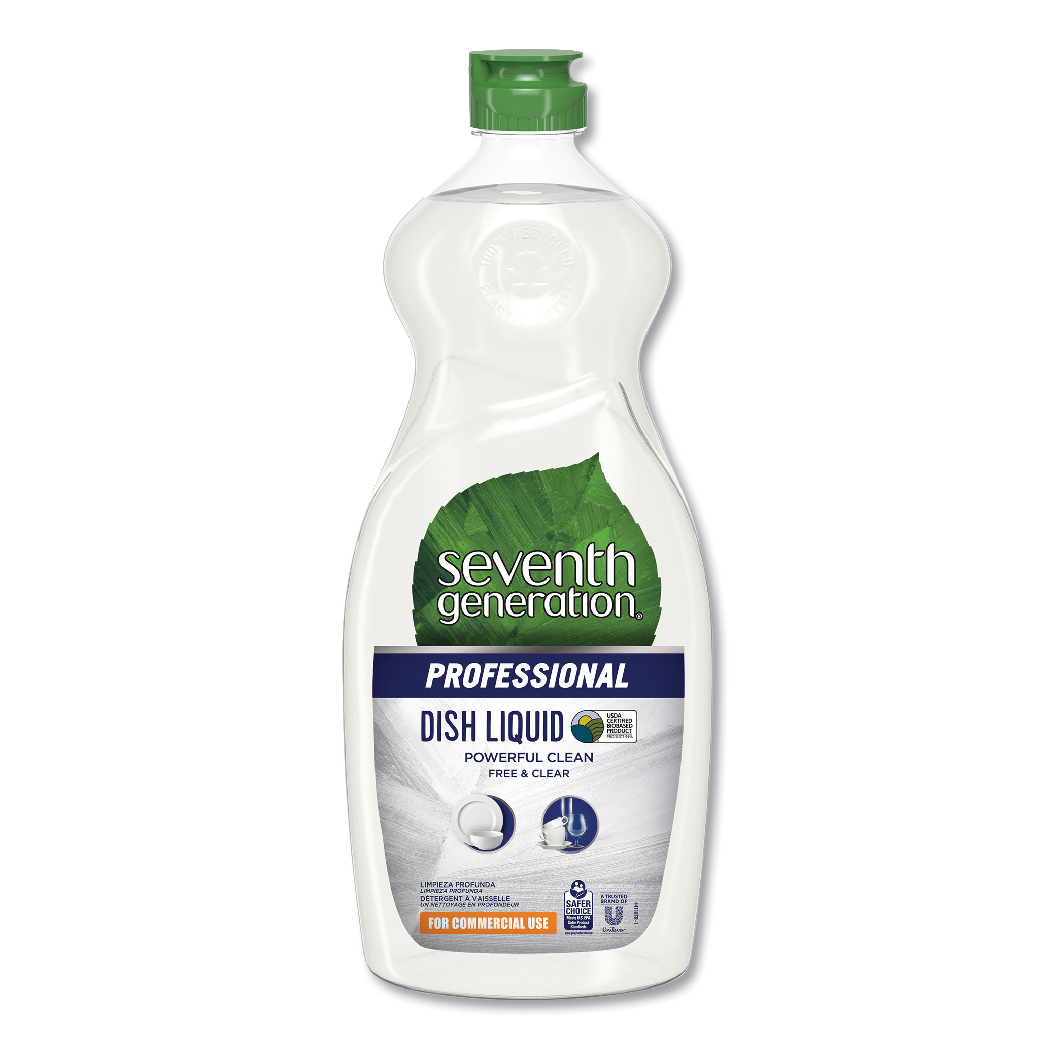  Seventh Generation Professional 44718CT Dishwashing Liquid, Free and Clear, 25 oz Bottle, 12/Carton (SEV44718CT) 
