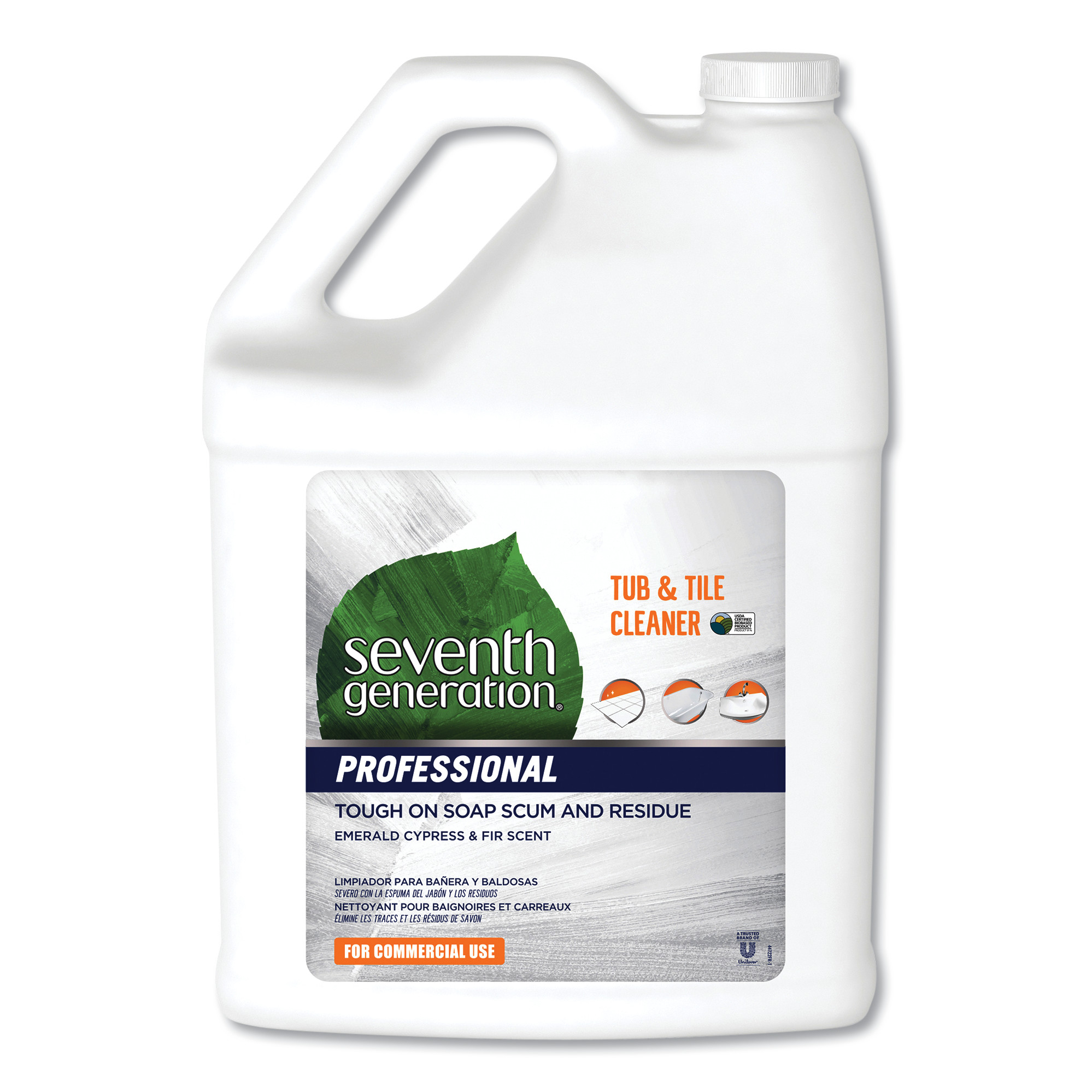  Seventh Generation Professional 44722CT Tub and Tile Cleaner, Emerald Cypress and Fir, 1 gal, 2/Carton (SEV44722CT) 