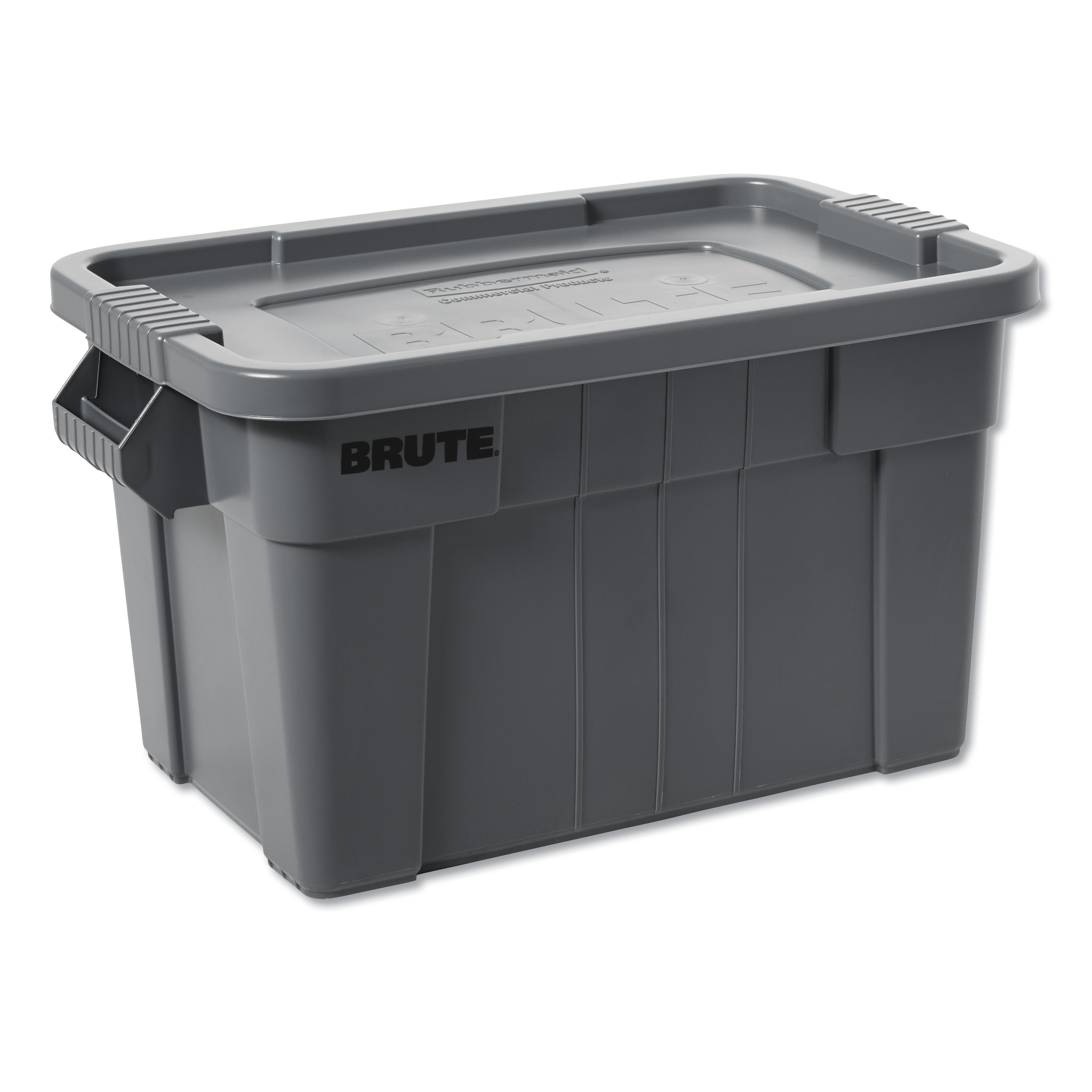 Rubbermaid® Commercial BRUTE Tote with Lid, 14 gal, 27.5 x 16.75 x 10.75, Gray