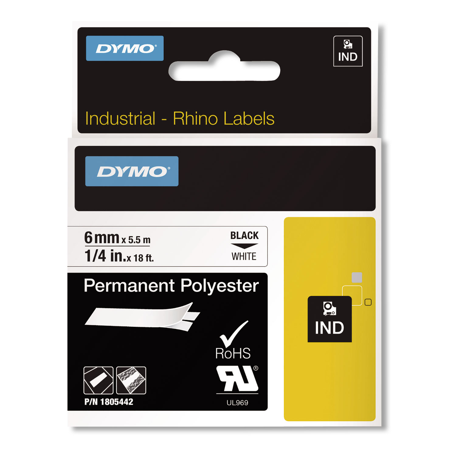 Permanent Polyester Labels, 0.25