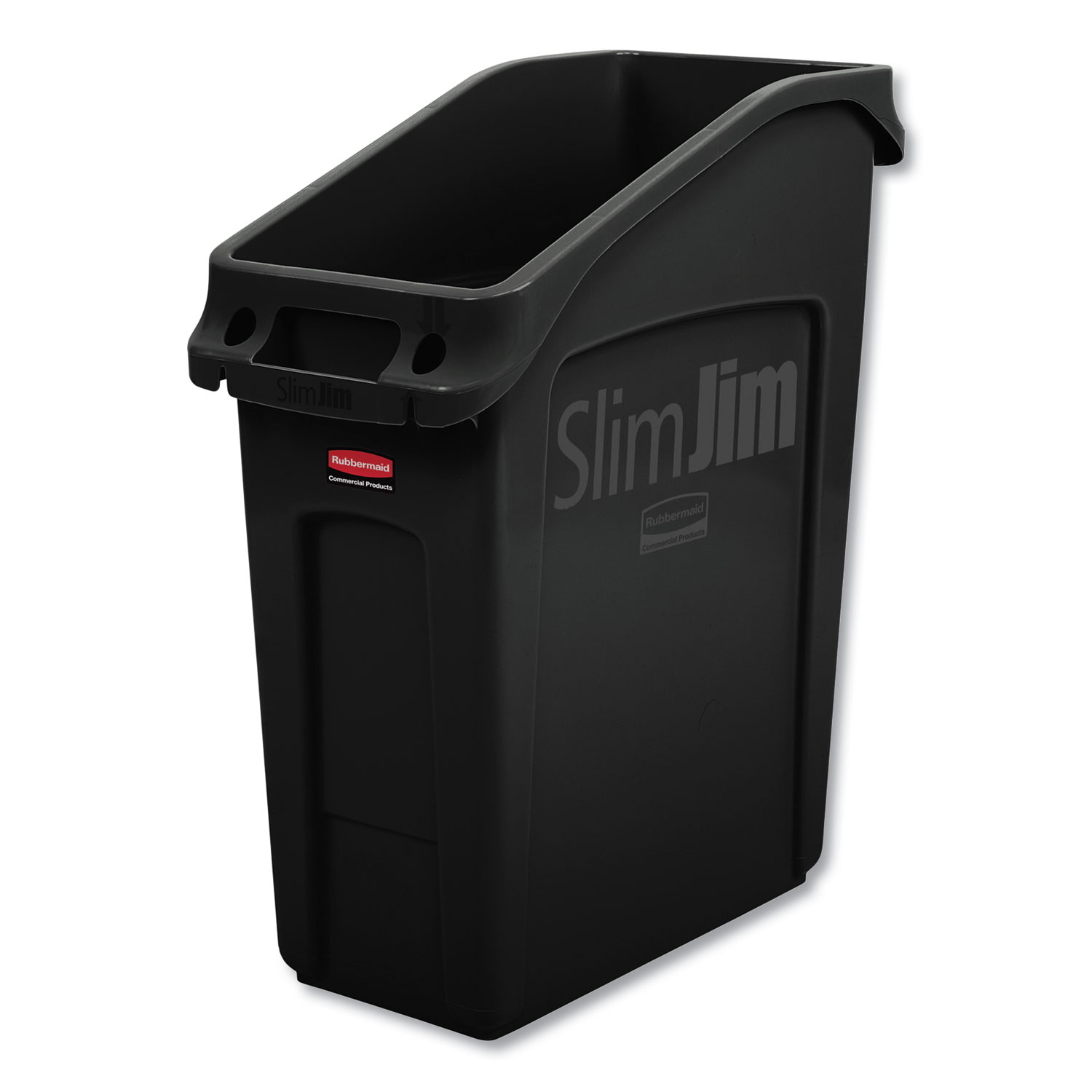 Rubbermaid Commercial 2026696 Slim Jim Under-Counter Container, 13 gal, Polyethylene, Black (RCP2026696) 