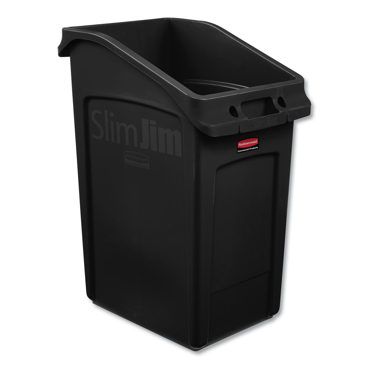 Rubbermaid Commercial 2026722 Slim Jim Under-Counter Container, 23 gal, Polyethylene, Black (RCP2026722) 