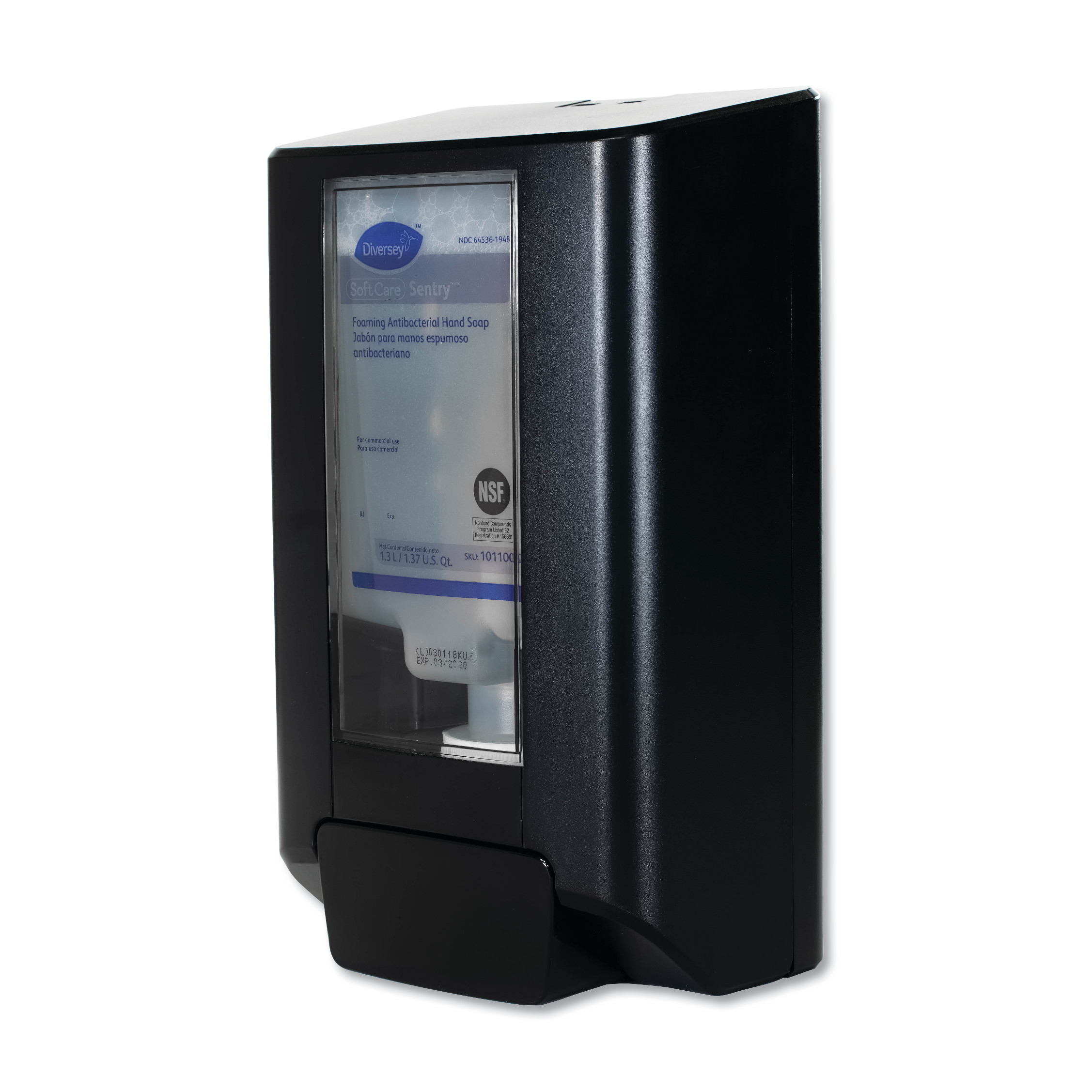  Diversey D1224700 Intellicare Dispenser II, 1.3 L, 9.06 x 19.45 x 11.22, Black, 6/Carton (DVOD1224700) 