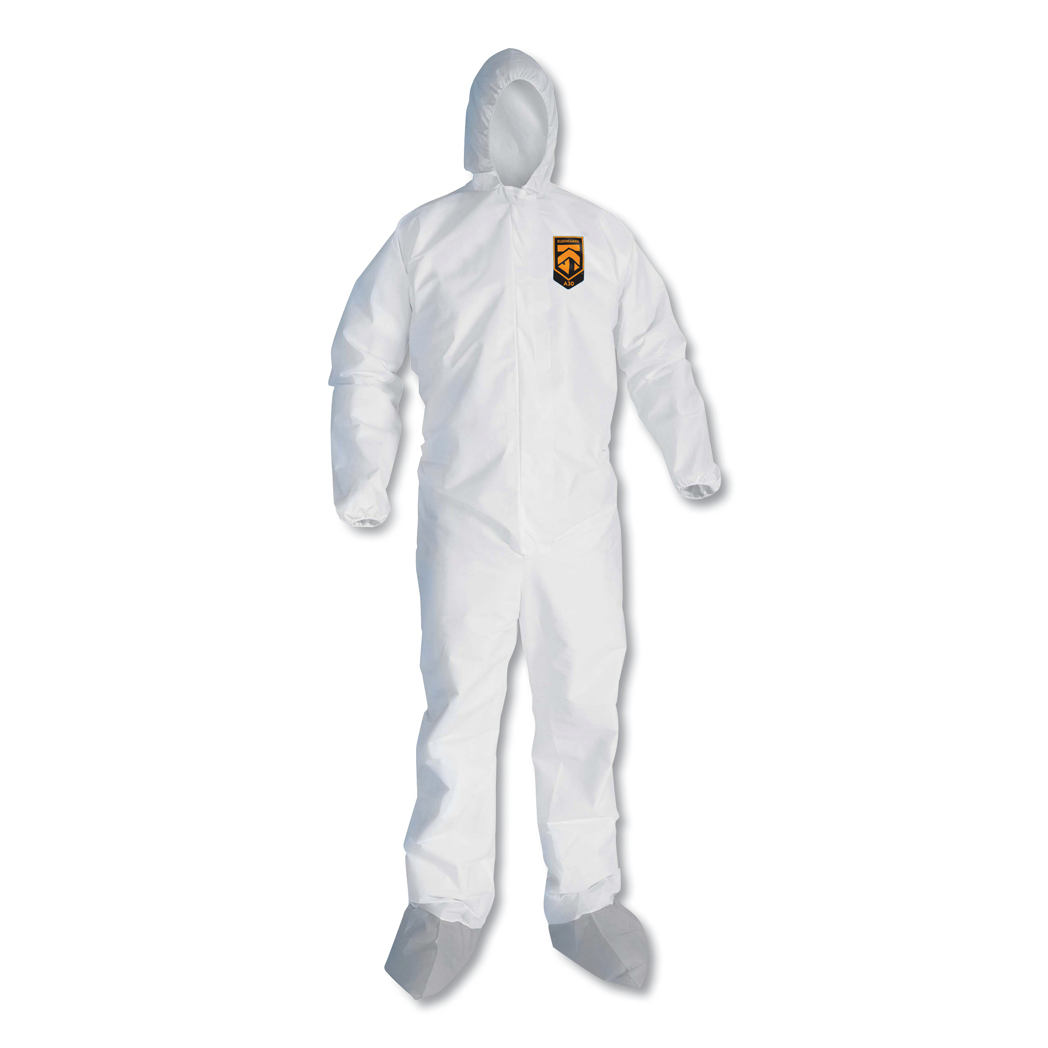  KleenGuard 48962 A30 Breathable Splash and Particle Protection Coveralls, Medium, White, 25/CT (KCC48962) 