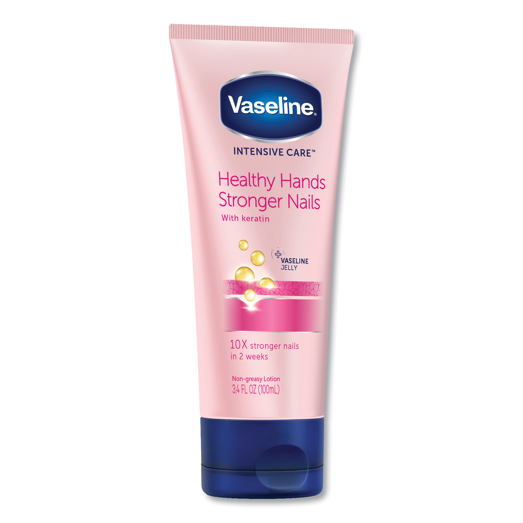  Vaseline 04183CT Intensive Care Healthy Hands Stronger Nails Lotion, 3.4 oz Squeeze Tube, 12/Carton (UNI04183CT) 
