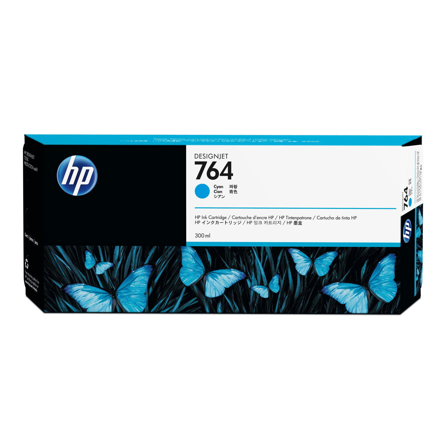 HP 764, (C1Q13A) Cyan Original Ink Cartridge