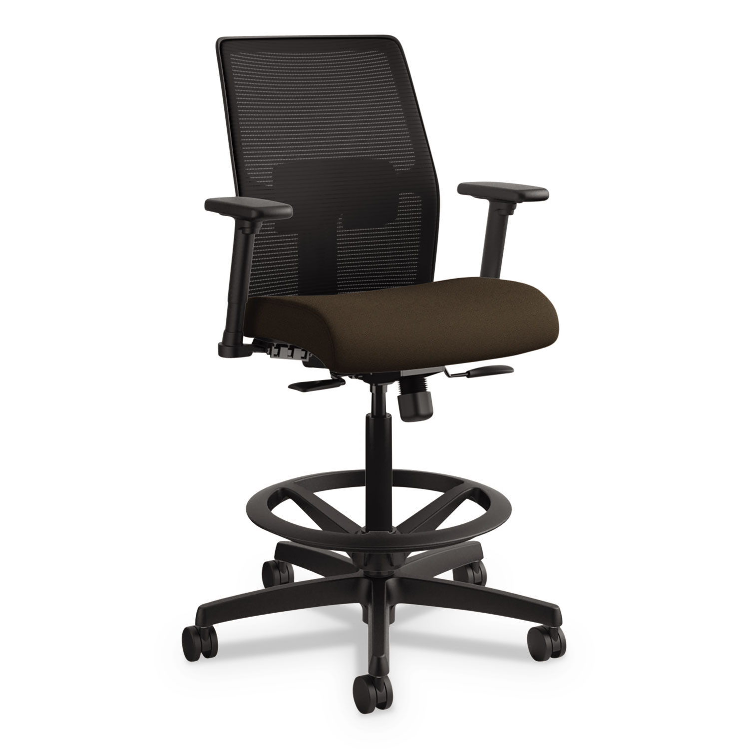  HON I2S1AMLC49T Ignition 2.0 Ilira-Stretch Mesh Back Task Stool, 32 Seat Height, Up to 300 lbs., Espresso Seat/Black Back, Black Base (HONI2S1AMLC49T) 